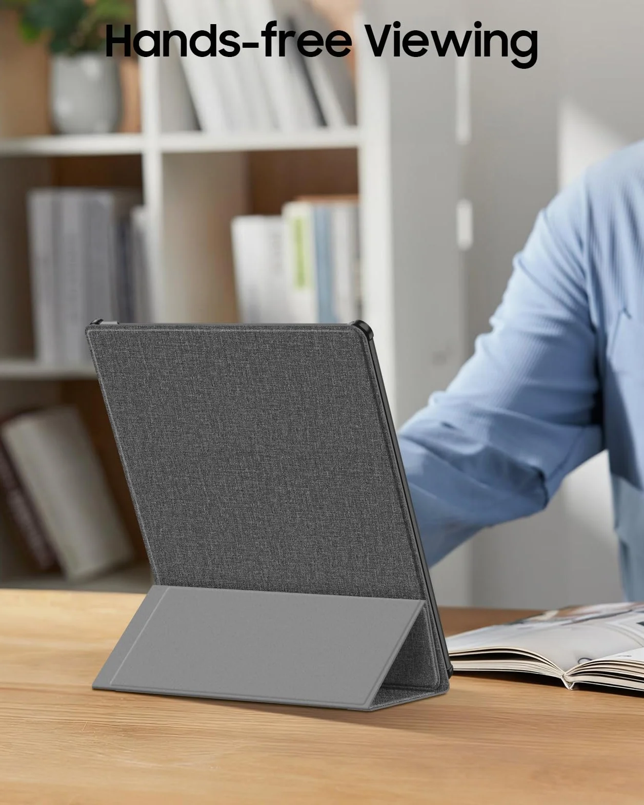 Fintie Etui na 11" Kindle Scribe (3. generacji) i Kindle Scribe Colorsoft (1. generacja) – 2025, szare z uchwytem na długopis i funkcją automatycznego wygaszenia/wybudzania