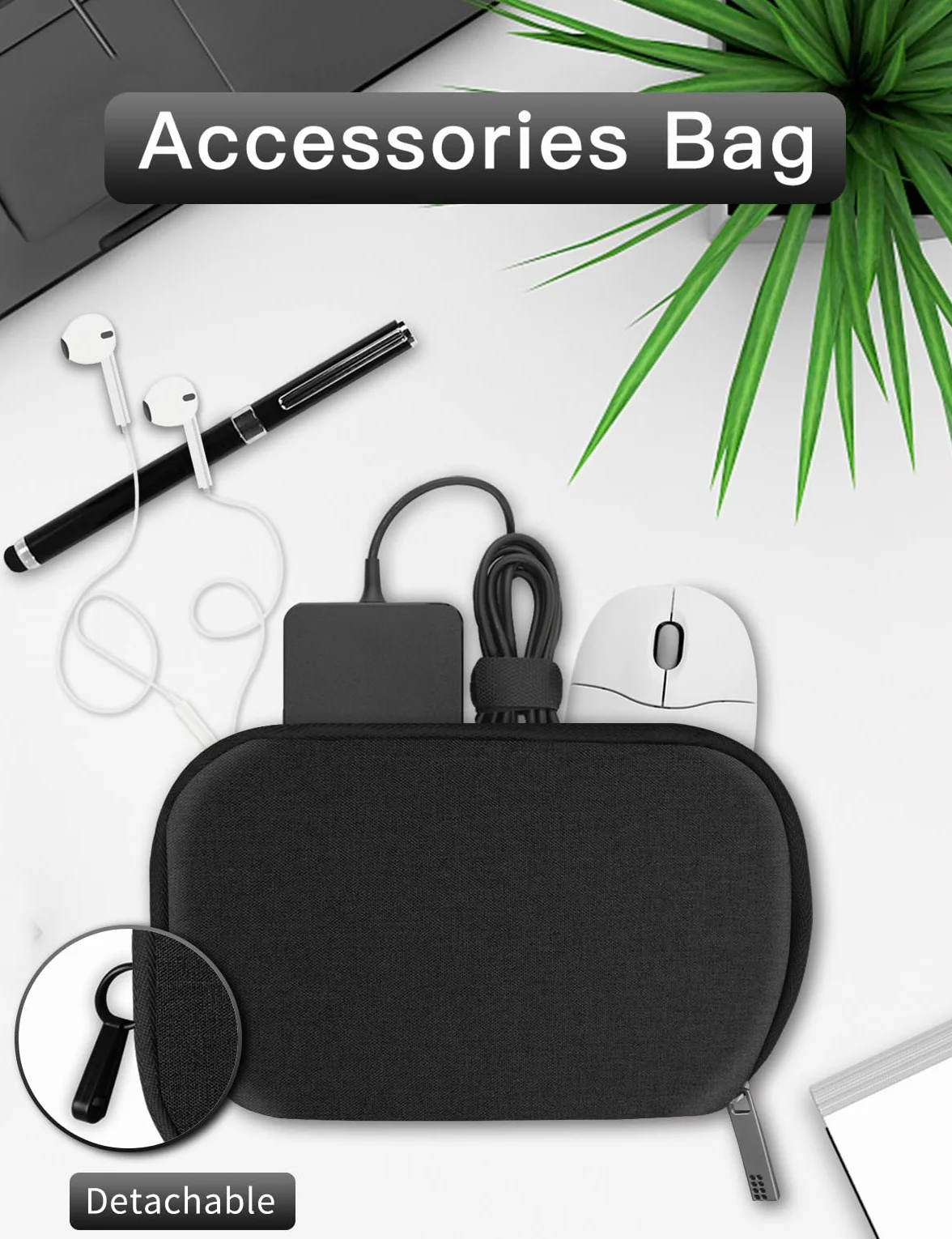 Alfheim 14" Torba na laptopa, Wodoodporna torba z kieszenią na akcesoria, etui ochronne z wyjmowaną małą torbą, Kompatybilny z 14,2" MacBook Pro A2442