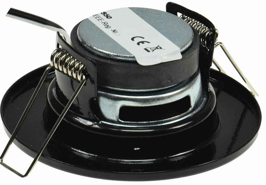 G?o?nik do zabudowy na ?cianie i suficie mini g?o?nik przód 8 cm monta? 6 cm reflektor LED wygl?d klamer Monntage podtynkowy 12 W czarny