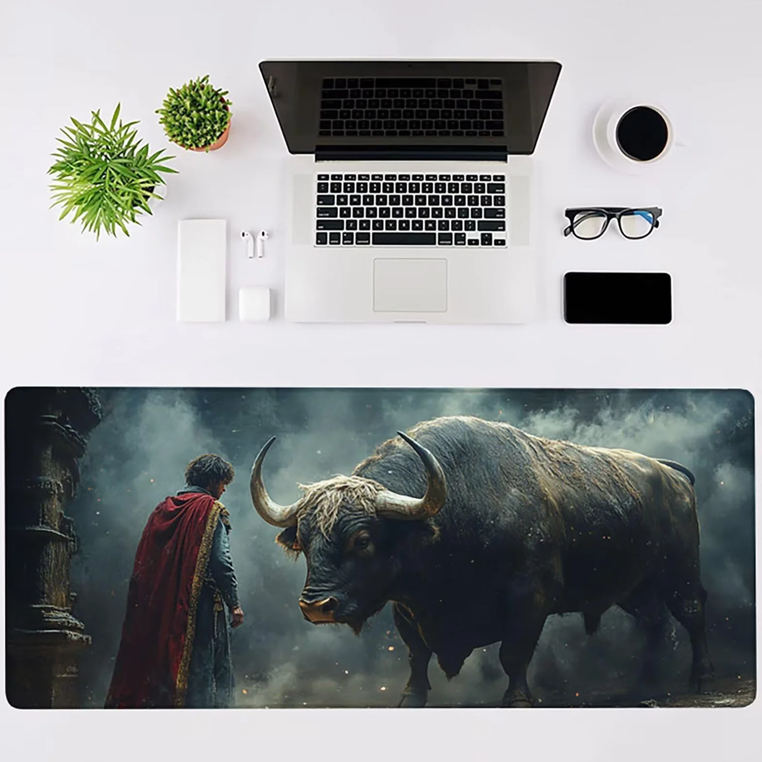 Męska podkładka pod mysz XXL 1500 x 800 x 3 mm, podkładka pod mysz do gier Byk, podkładka pod mysz z gumową podstawą, podkładka pod mysz dla graczy ze szwami na krawędziach, akcesoria dla graczy, dla