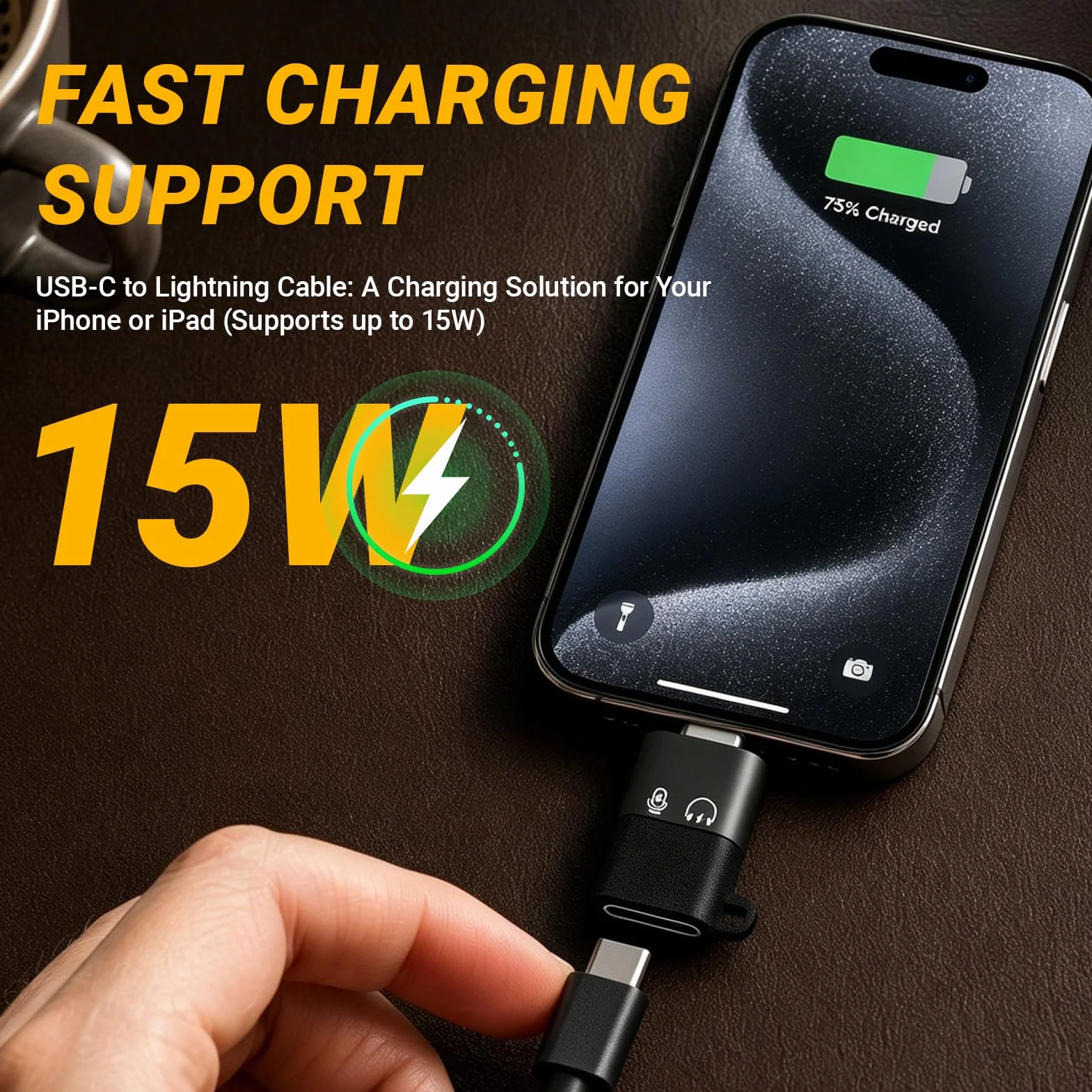2 sztuki kompatybilny z DJI Mic Mini USB C na Lighting Adapter, do iPhone 16/15 Auriculares Lightning a Tipo C Adaptador para la Transmisión de Datos y la Carga (Lightning a Tipo C Interfaz)
