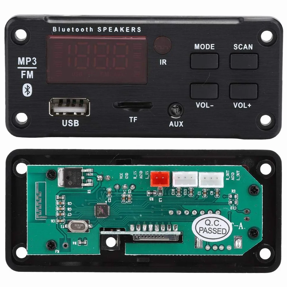 Dekoder USB MP3 Car Audio Bluetooth Karta dekodera MP3 Bluetooth 5.0 Moduł nagrywania połączeń głośnomówiących Pamięć USB MMA FM wzmacniacz radiowy