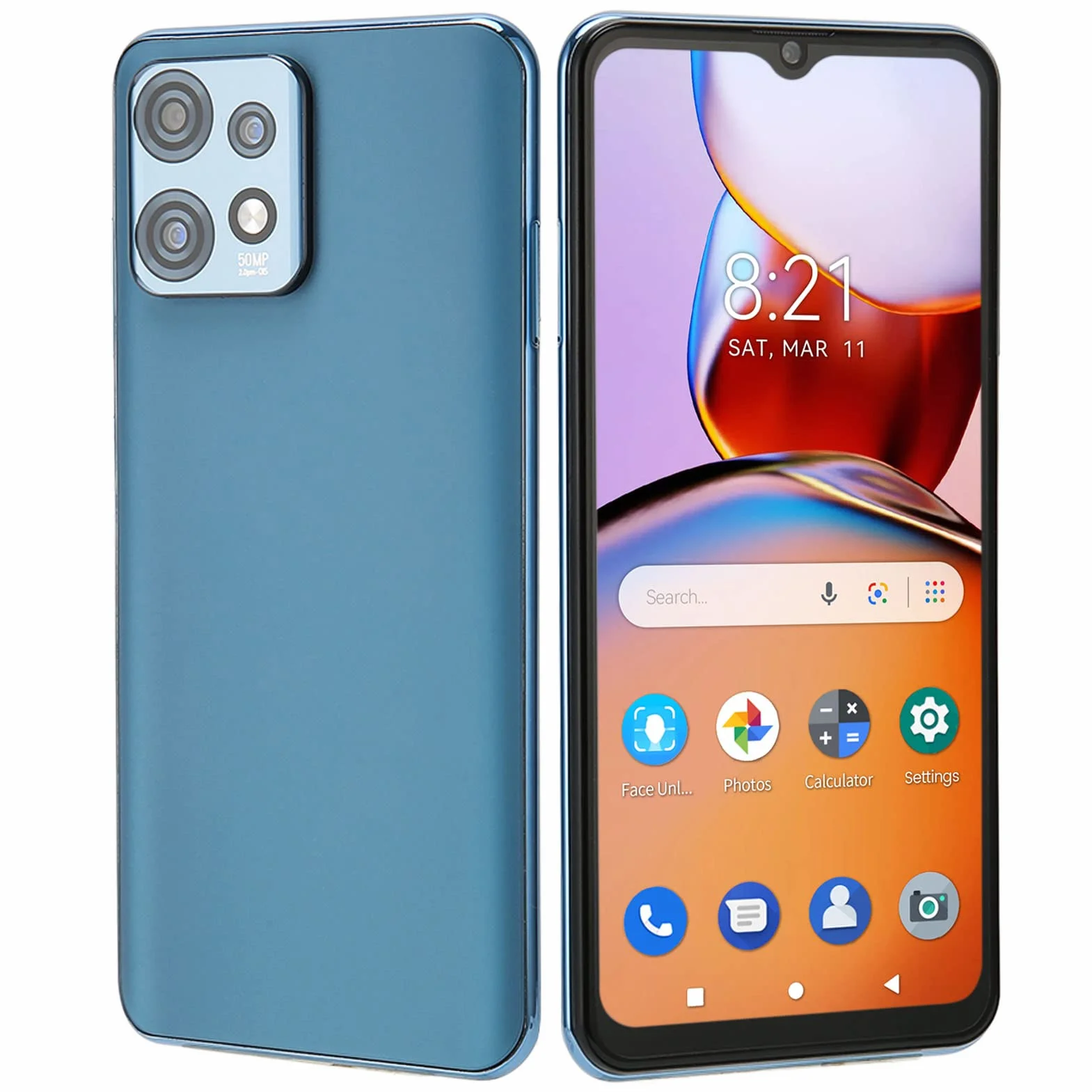 Smartfon Wifi 5G, Rozpoznawanie Twarzy Telefon Komórkowy X40 Pro 8 GB RAM 128 GB ROM 6,53 Cala do Użytku Biznesowego (Wtyczka UE)