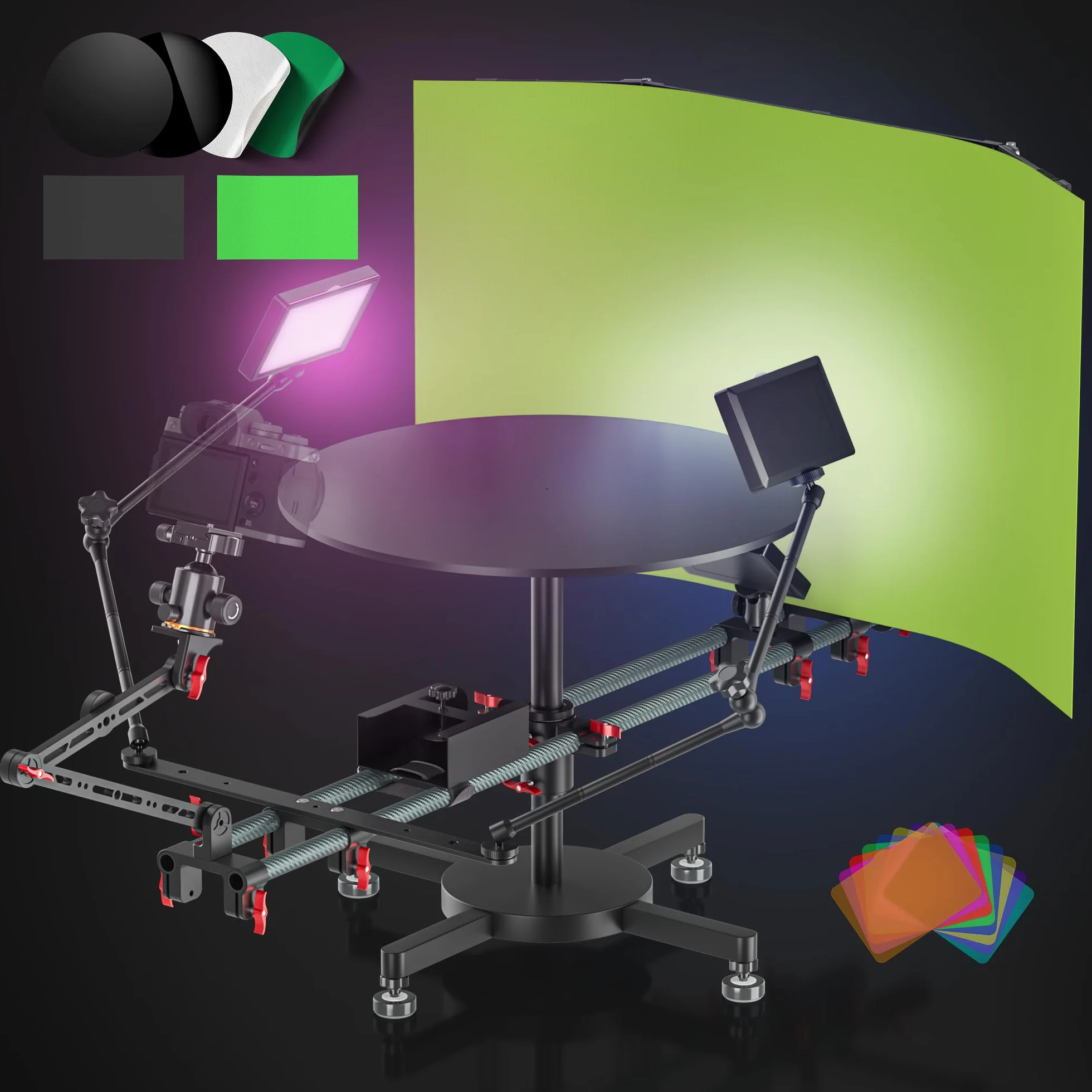 Platforma obrotowa 360°, profesjonalna fotobudka z gramofonem do fotografii produktowej/filmowania/robienia zdjęć