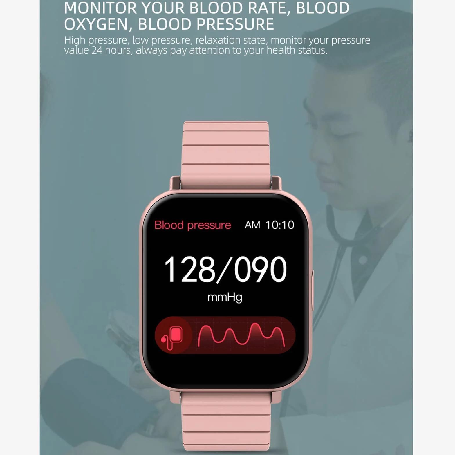 Inteligentny zegarek na telefony z systemem Android/iOS 1,54-calowy ekran dotykowy Fitness Tracker dla mężczyzn Kobiety Smartwatch z połączeniem Bluetooth/muzyką IP67 Wodoodporny zegarek fitness
