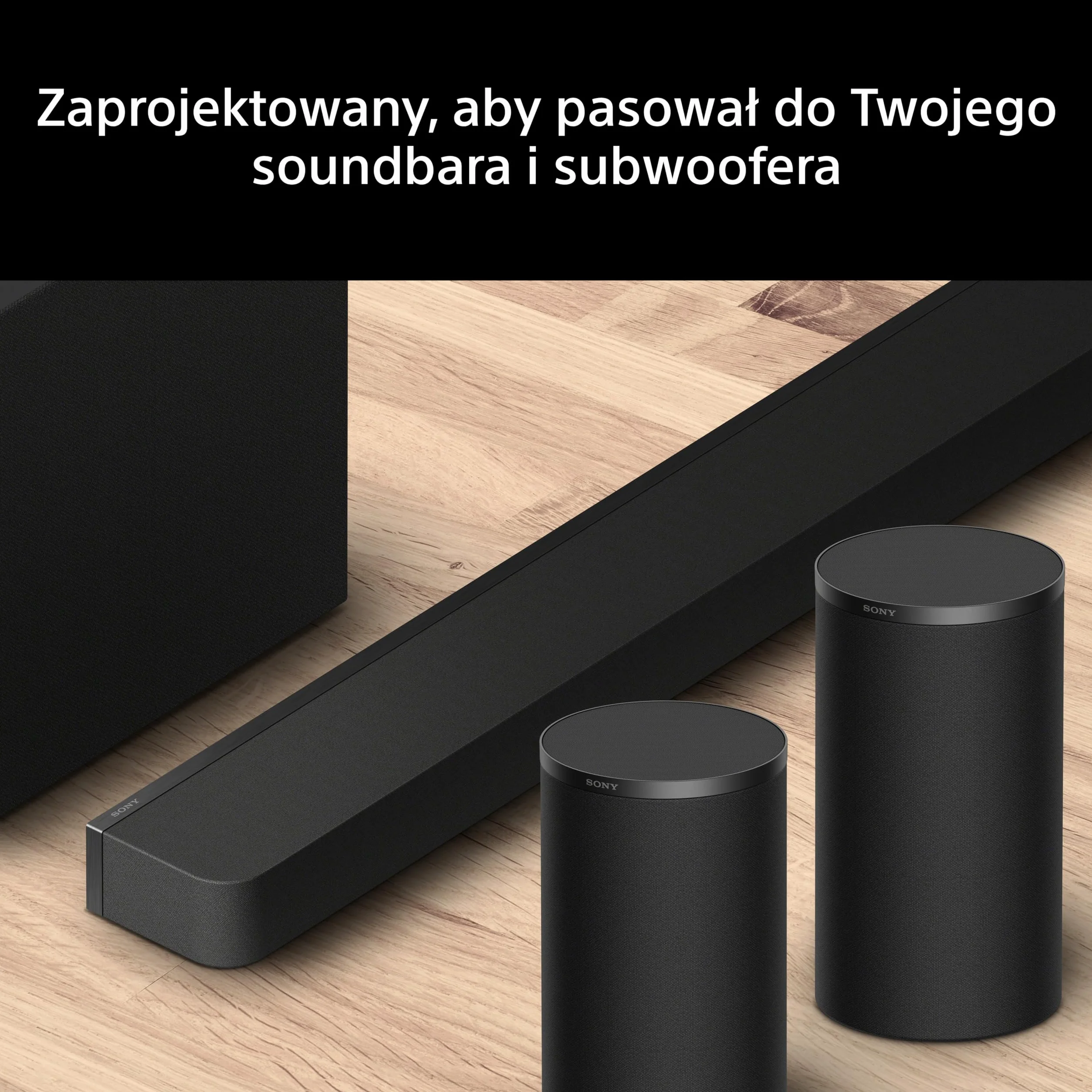 Sony BRAVIA Theatre Rear 9, bezprzewodowe głośniki tylne o mocy 200 W do soundbara/systemu kina domowego, kompatybilne z modelami A9000/A8000/A7100, SA-RS9, model 2026