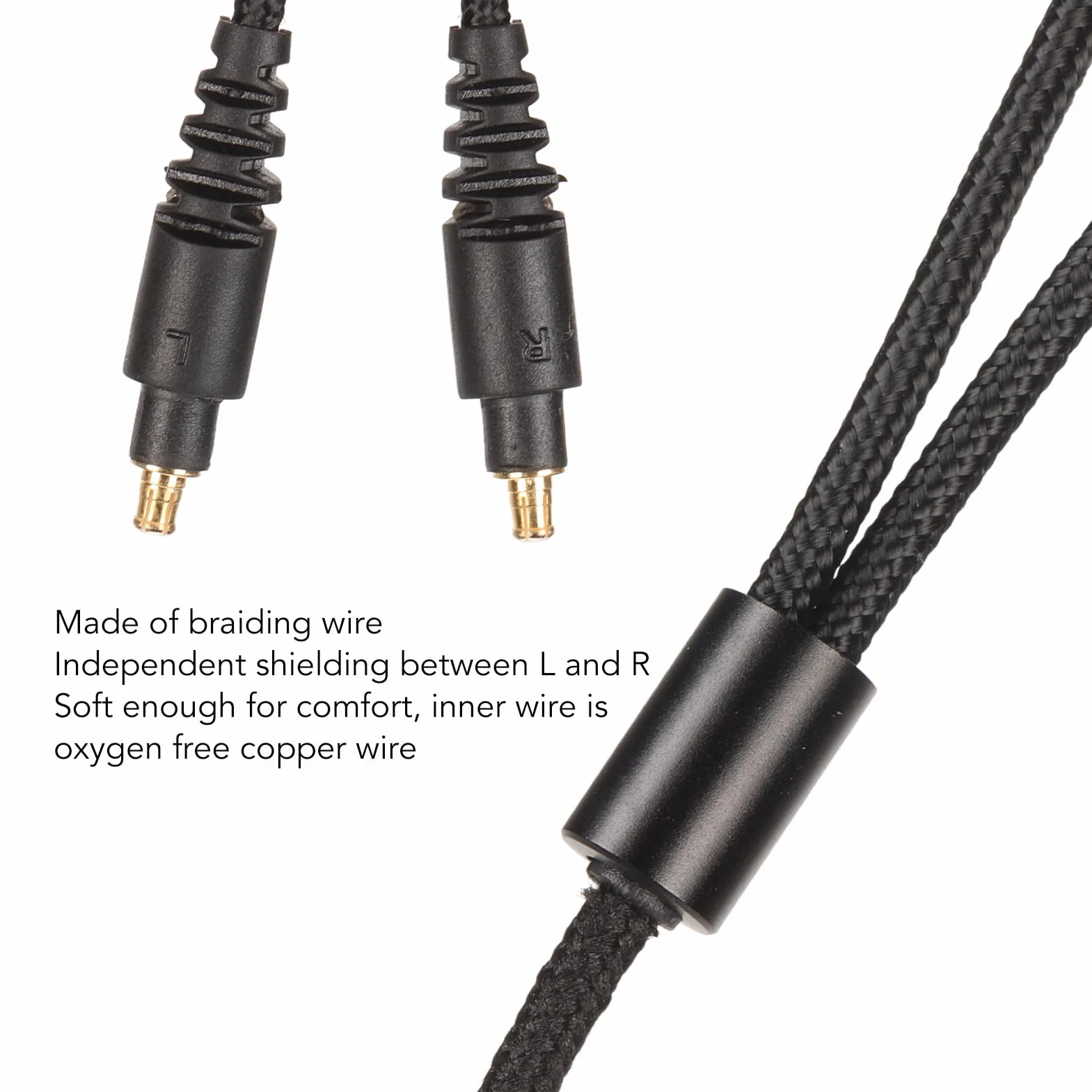 Zamienny Kabel do Aktualizacji Audio 3,5 Mm, Pozłacany Kabel z Oplotem z wtyczką, Przewód Zamienny do Słuchawek ATH MSR7b ATH SR9 ATH ESW990H 3,9 Stopy