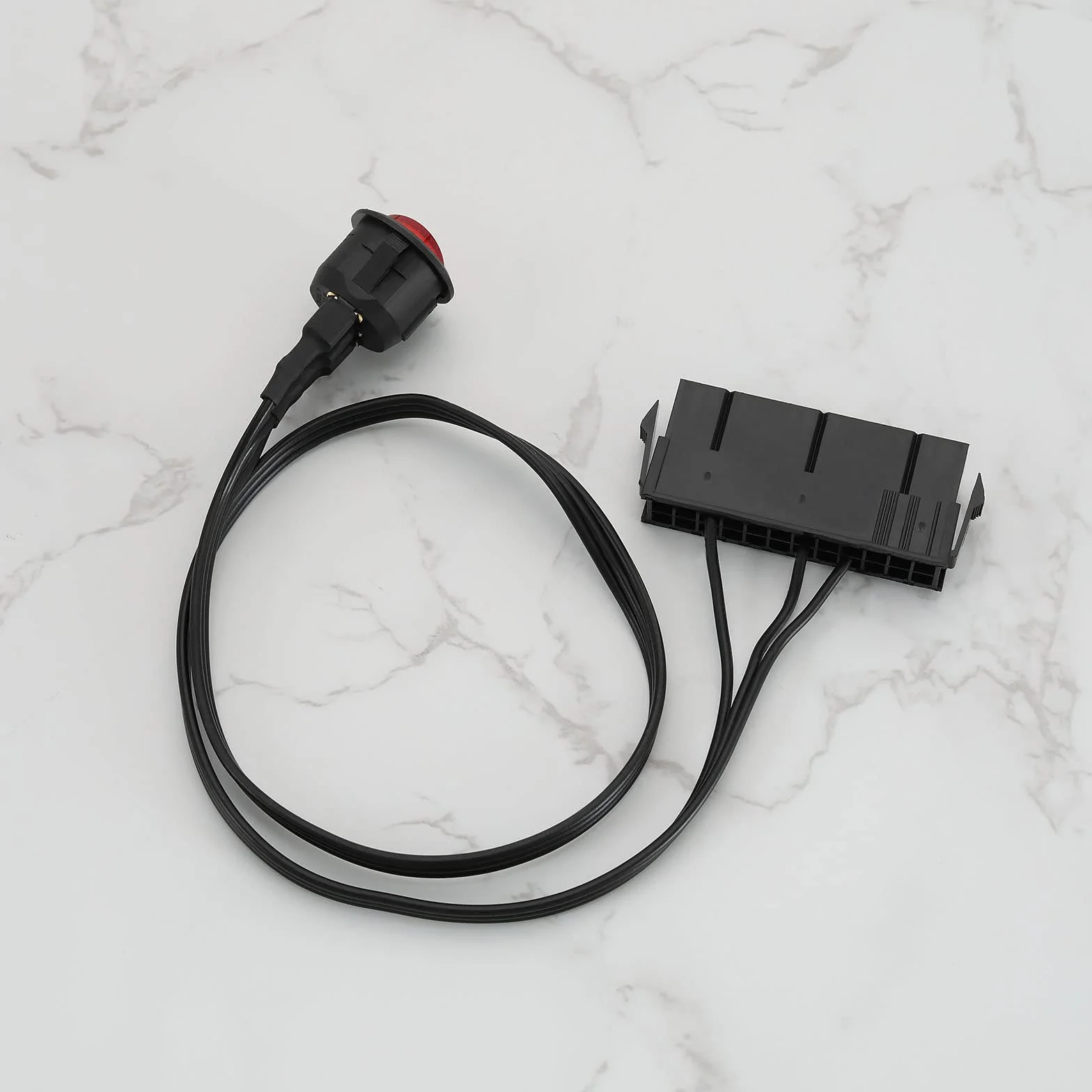 ECSiNG 20/24-pinowy kabel przełącznika zasilania ATX/EPS z czerwoną diodą LED