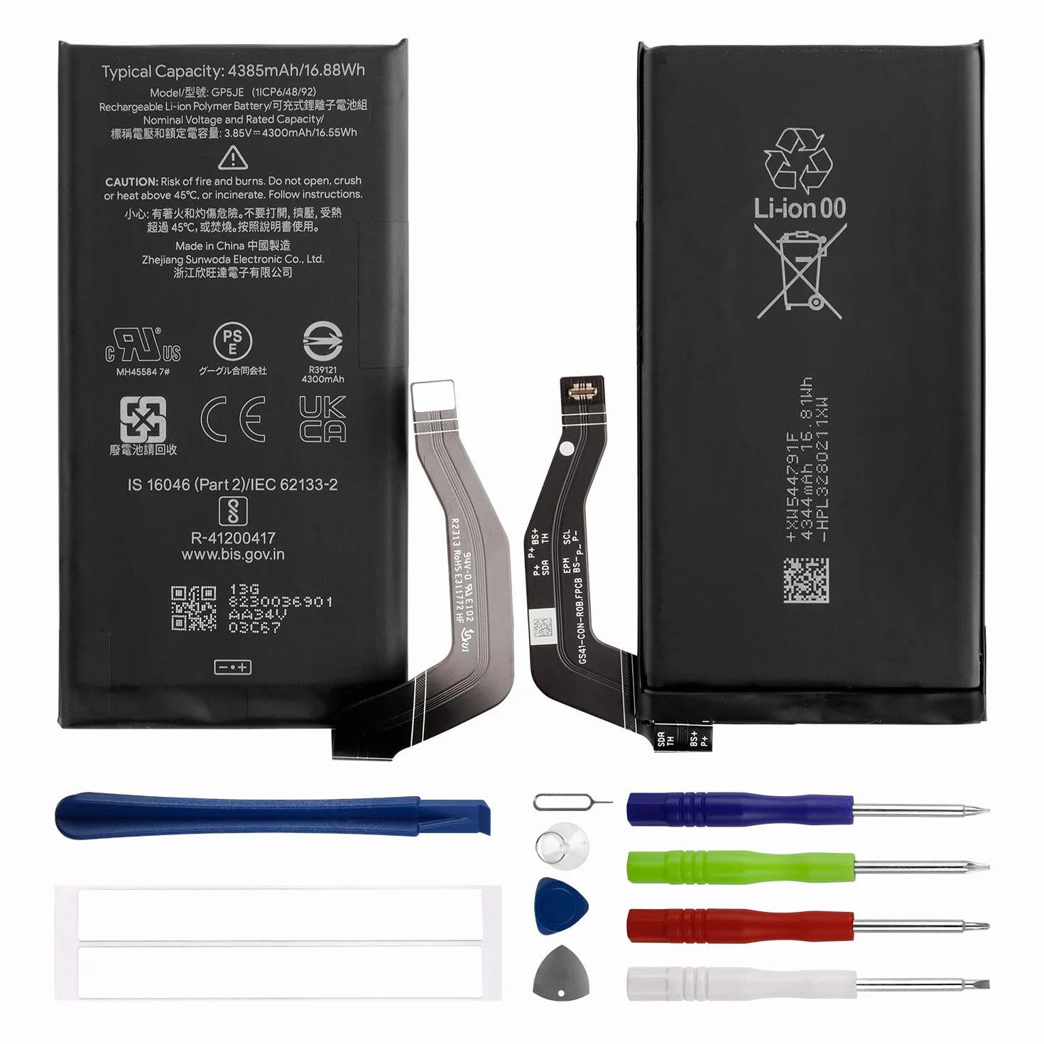 Duotipa 4300 mAh nowa bateria zamienna GP5JE kompatybilna z Google Pixel 7a akumulator z zestawem narzędzi naprawczych