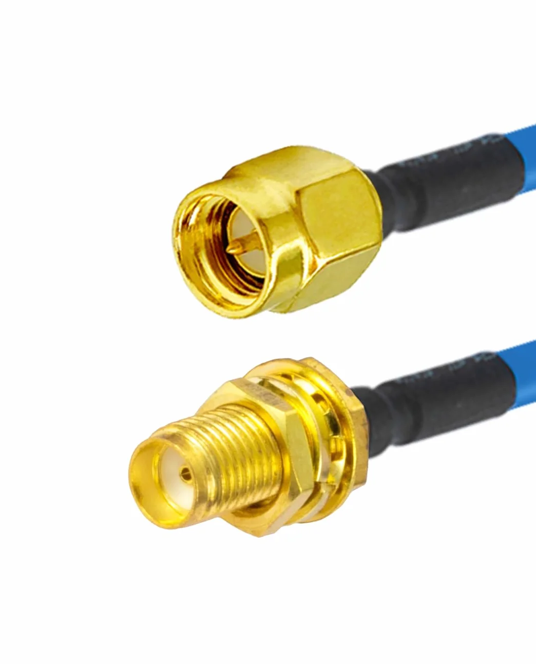 Vecys 2PCS SMA Męski do żeński RF Kabel Koncentryczny 50 Ohm 6"/15CM RG402 SMA RF Koncentryczny Pigtail Kabel