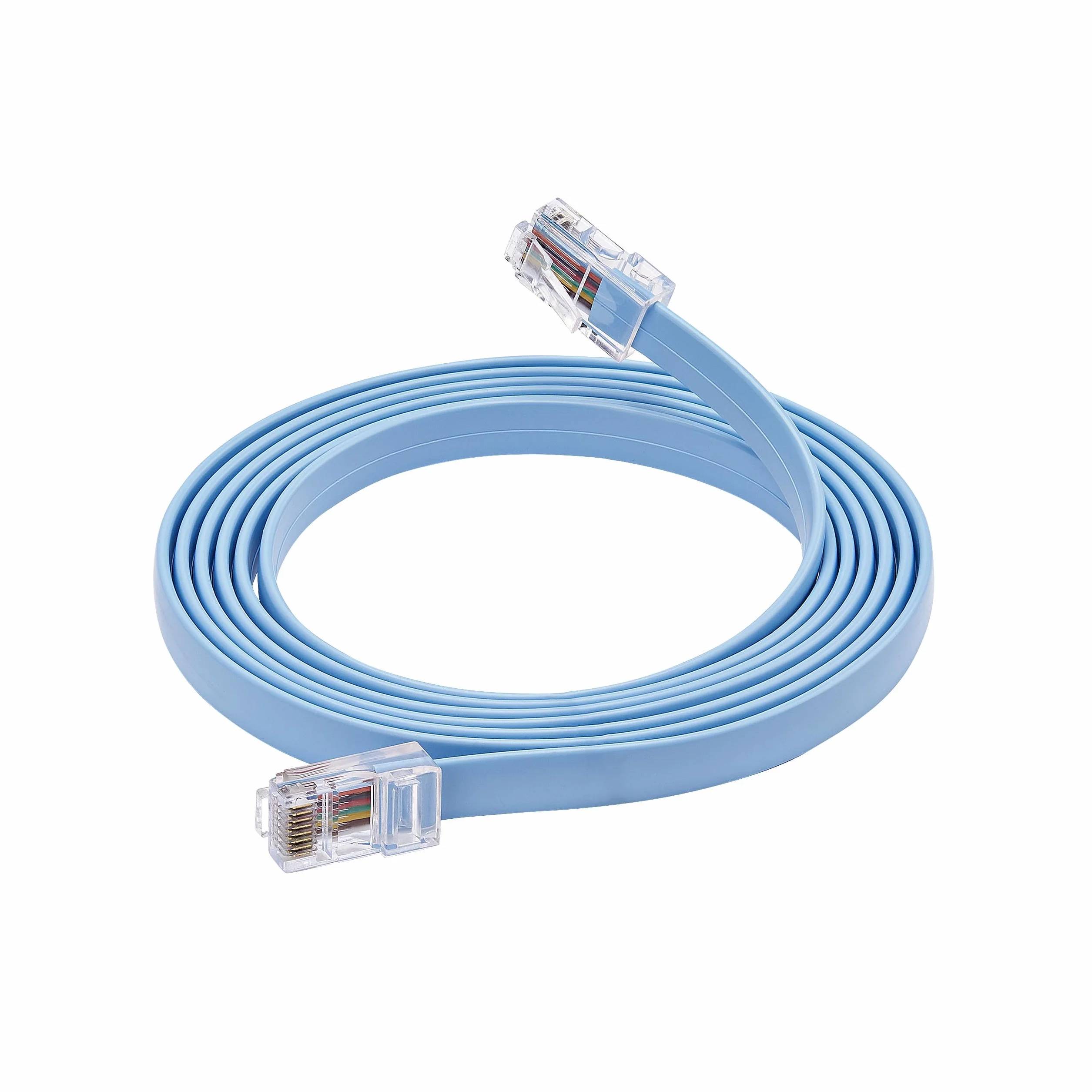 StarTech.com ROLLOVERMM6 Kabel do konsoli Cisco, Ethernet RJ45, kabel sieciowy, RJ-45 (M) do RJ-45 (M), formowany 1,8 m, płaski, niebieski