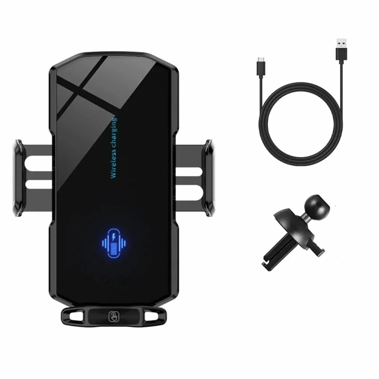 Uchwyt samochodowy na telefon uchwyt samochodowy n Uchwyt samochodowy z przyssawką, bezprzewodowa ładowarka, czujnik dotykowy do 11 12 13 14 Pro Max, magnetyczny uchwyt na telefon(Black Vents)