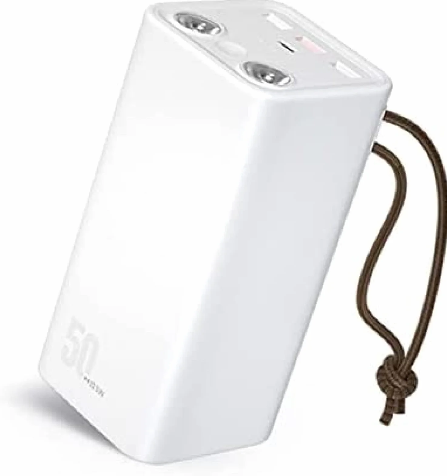 Power Bank 50000Mah Duża pojemność 22,5W Szybkie ładowanie Powerbank Zewnętrzna ładowarka do baterii Zapasowa bateria Pomocnicza bateria do telefonu, biała