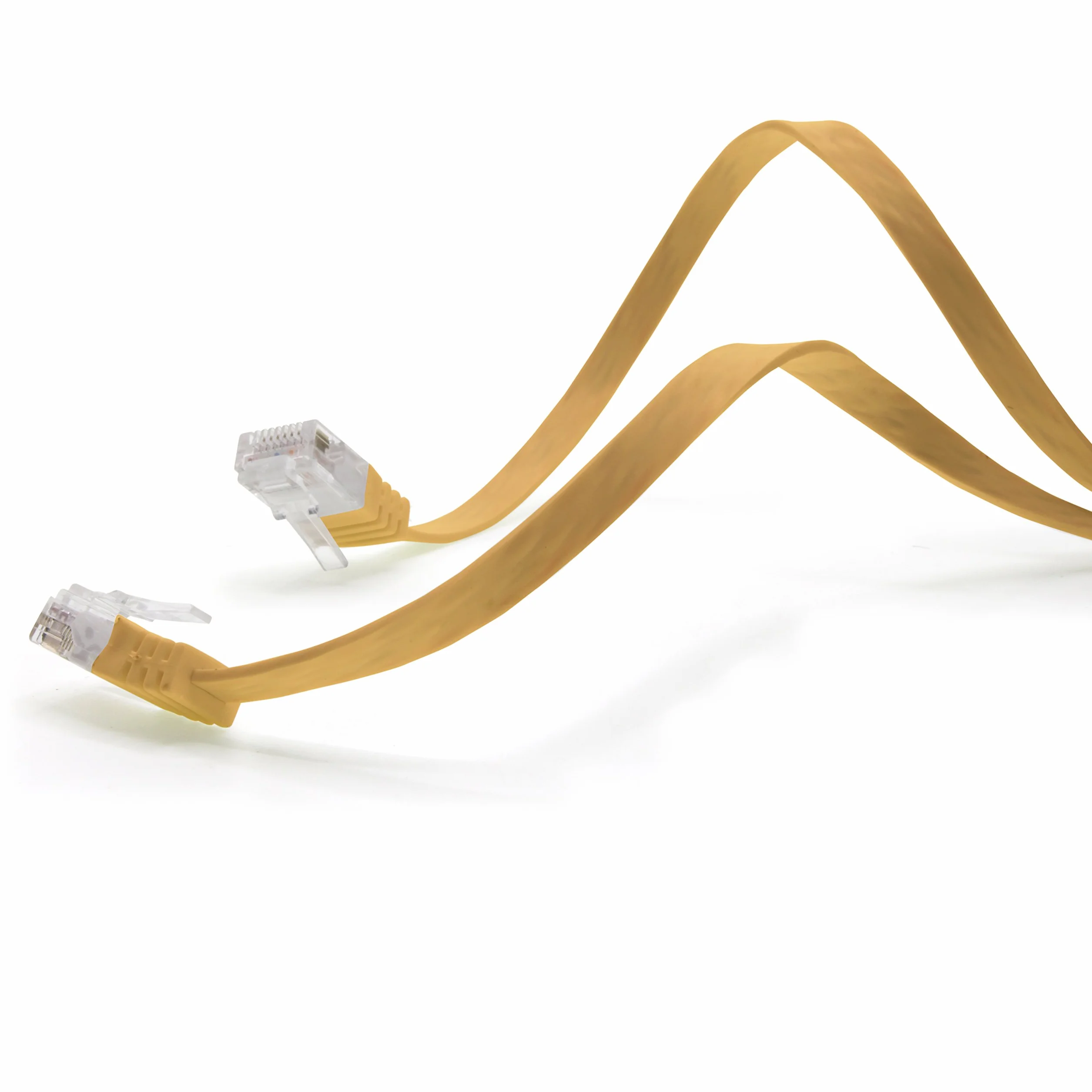 1aTTack.de 30m - Płaski kabel sieciowy CAT6 (jasnobrązowy - 1 szt.) Płaski kabel Gigabit LAN 1000 Mbit/s Kabel instalacyjny CAT.6 Slim Micro