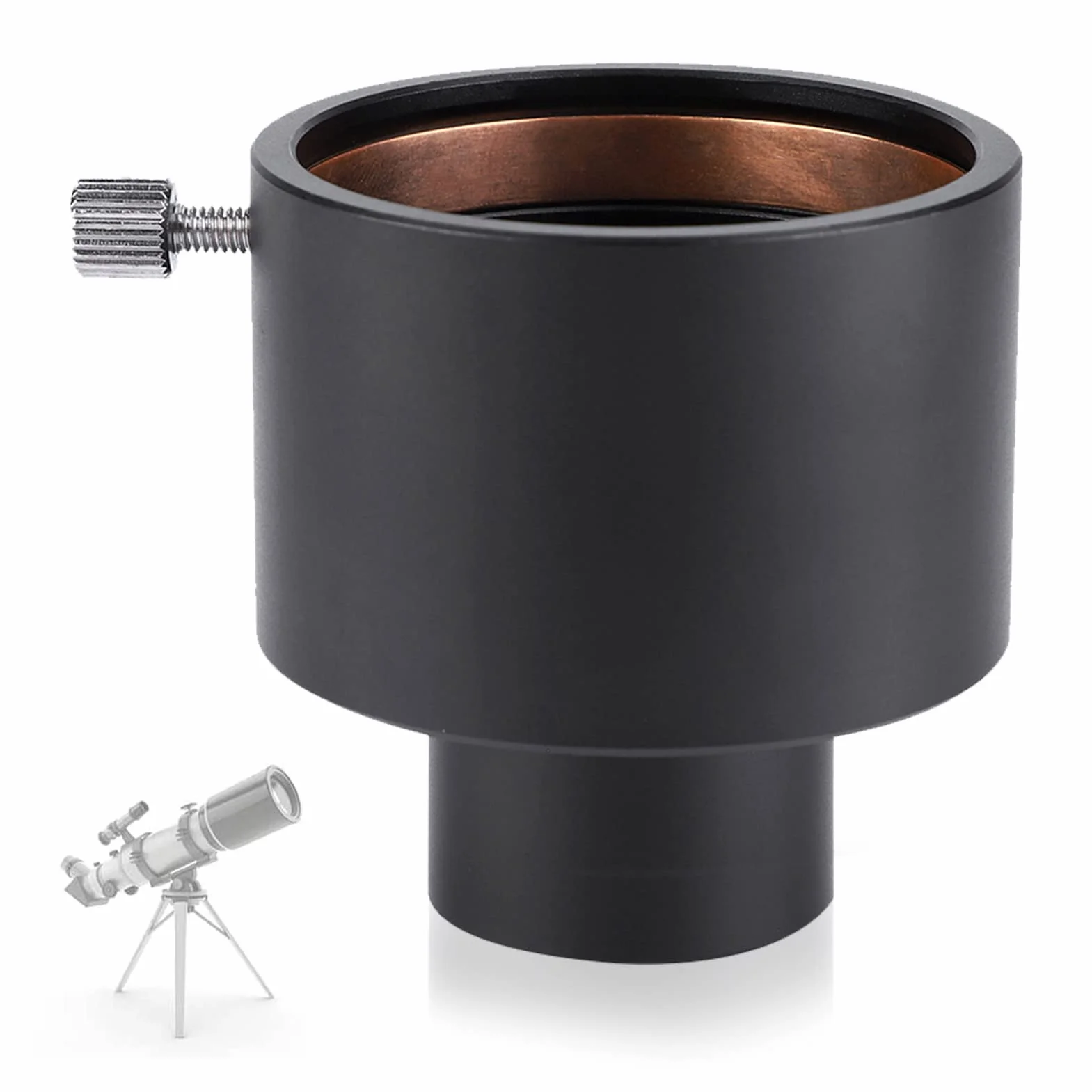 Adapter do montażu teleskopowego, metalowy 1,25 cala do 2 cali teleskopowy adapter kularny 31,7 mm do 50,8 mm adapter do montażu pierścienia kompresyjnego