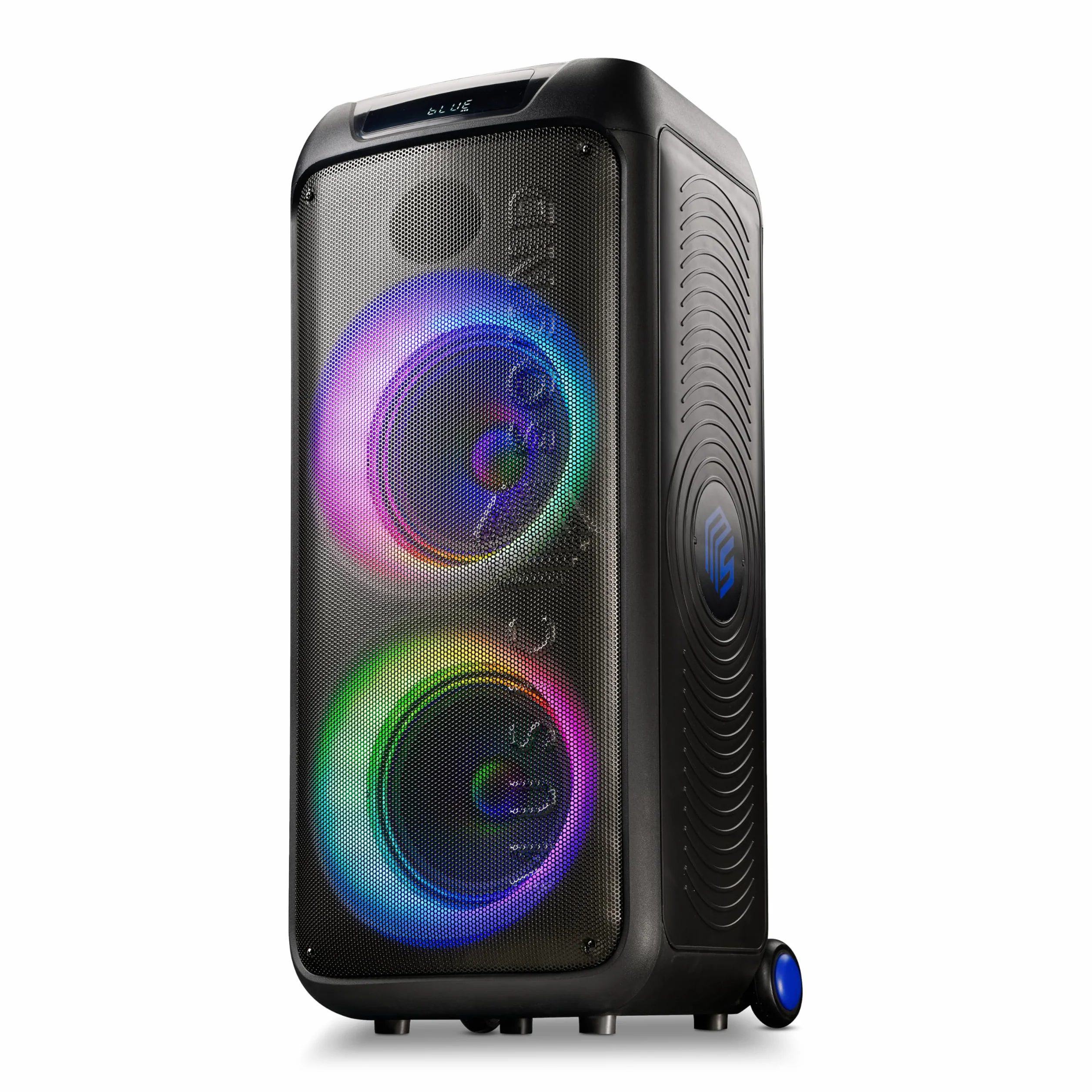 Music Sound Sound Box, przenośny głośnik Bluetooth, 110W, oświetlenie RGB Sync, True Wireless, uchwyt i koła, 3 godziny pracy na baterii, mocny dźwięk na imprezy na świeżym powietrzu