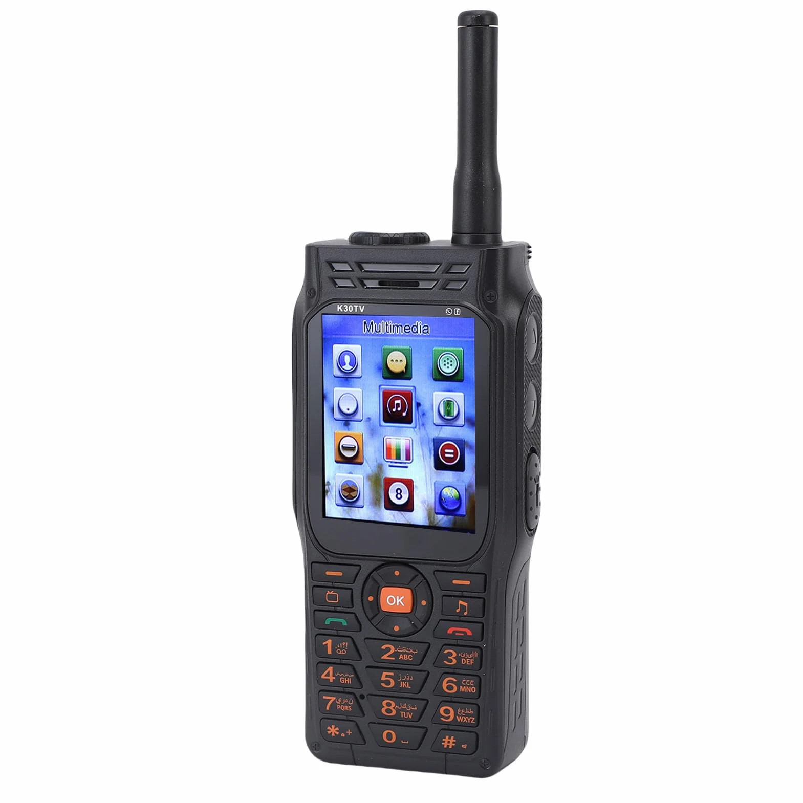 Garsent Big Key Telefon, 2G Retro Telefon z Dużym Wolumeniem, 3 Gniazda Kart SIM, Obsługuje Latarka Radio, Odłączana Antena, Trzy Dowodowe Telefon Komórkowy (wtyczka UE)