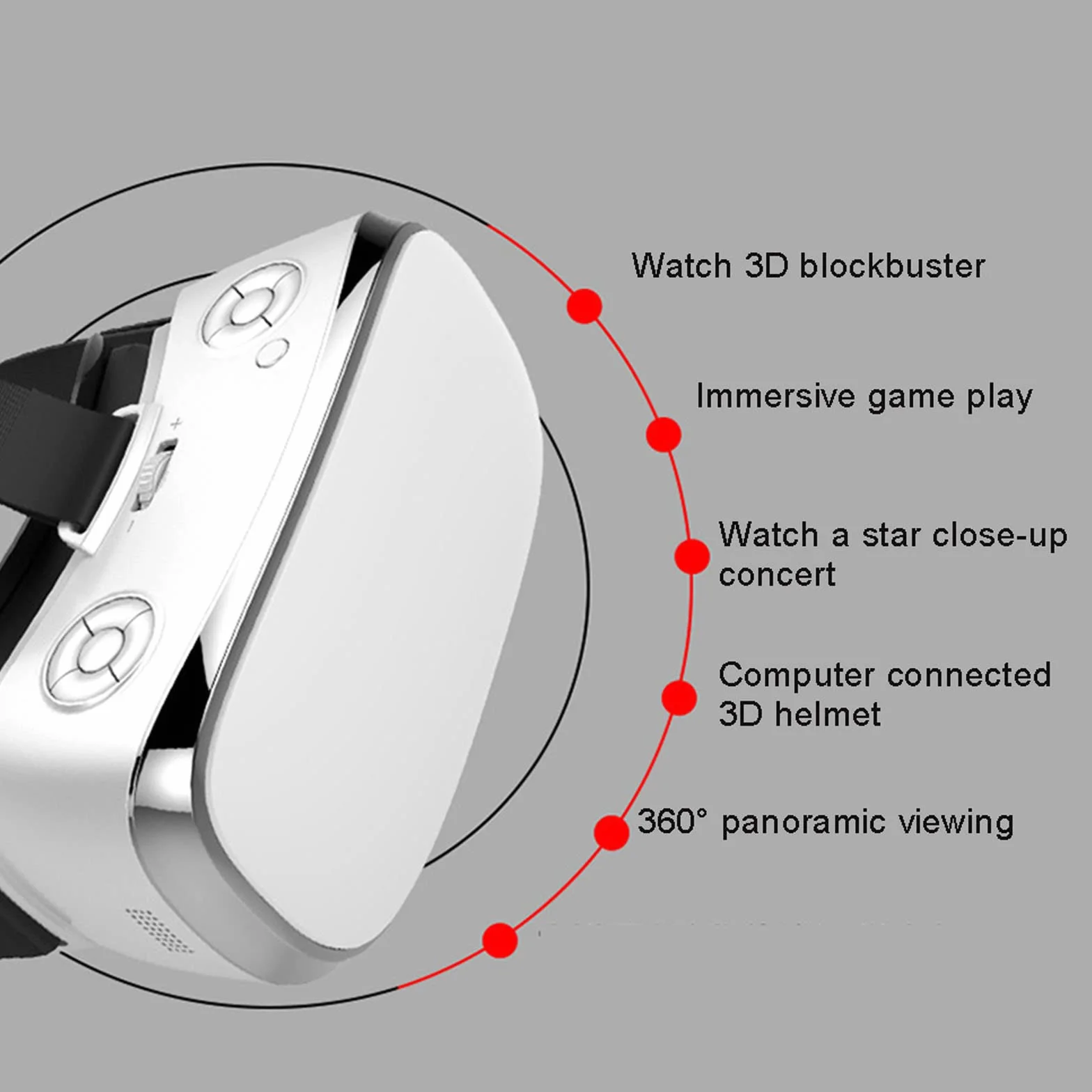 Okulary do wirtualnej rzeczywistości 3D z gamepadem, obsługa Wi-Fi, przeglądarka filmów i gier 360°, dla nastolatków i dorosłych