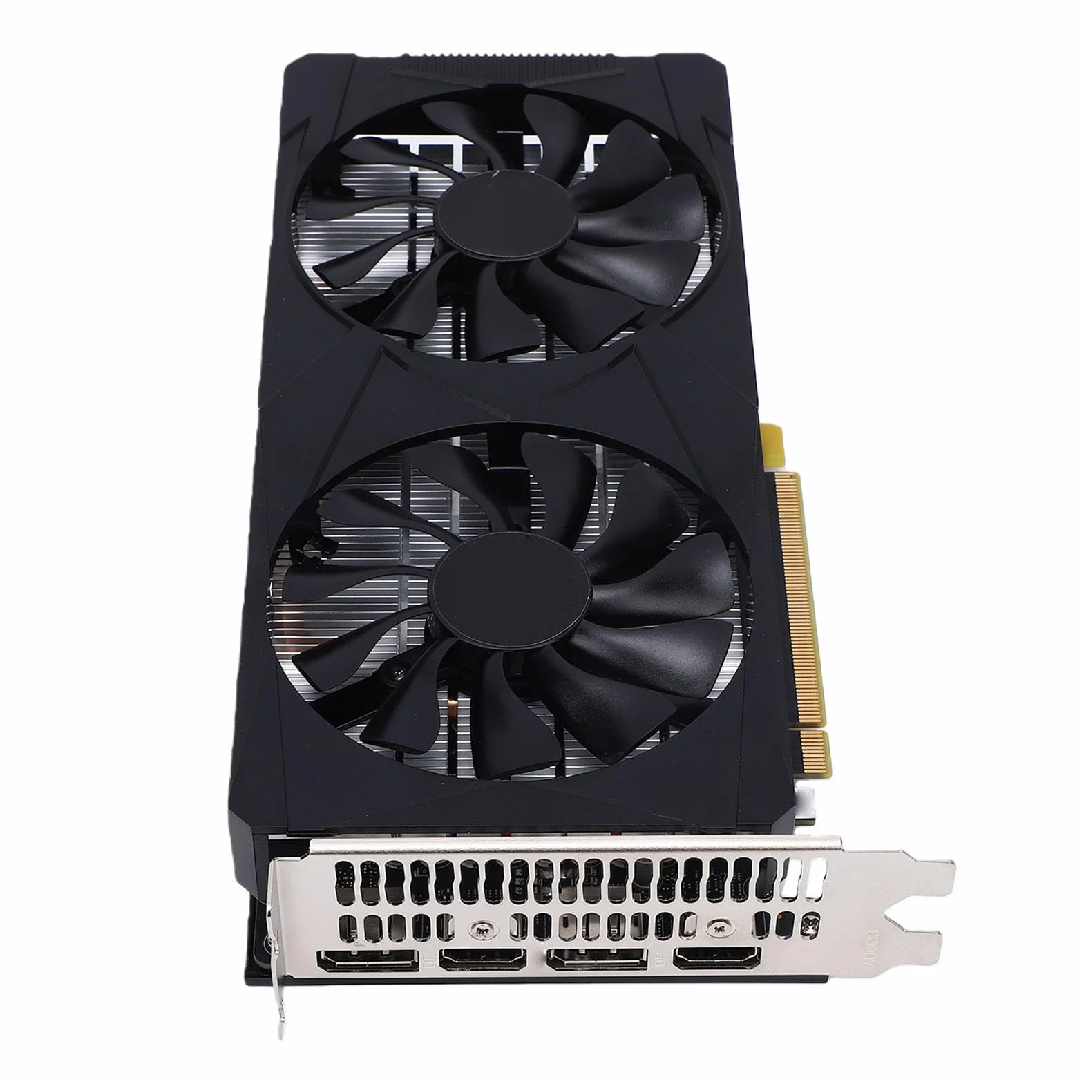 Bewinner Karta Graficzna 6 GB GDDR6 192-bitowy Procesor Graficzny PCIe 3.0 X16 z Dwoma Wentylatorami, Obsługa Ray Tracing DLSS, Wysoka wydajność FPS 1080p 2K, Port HDMI DisplayPort