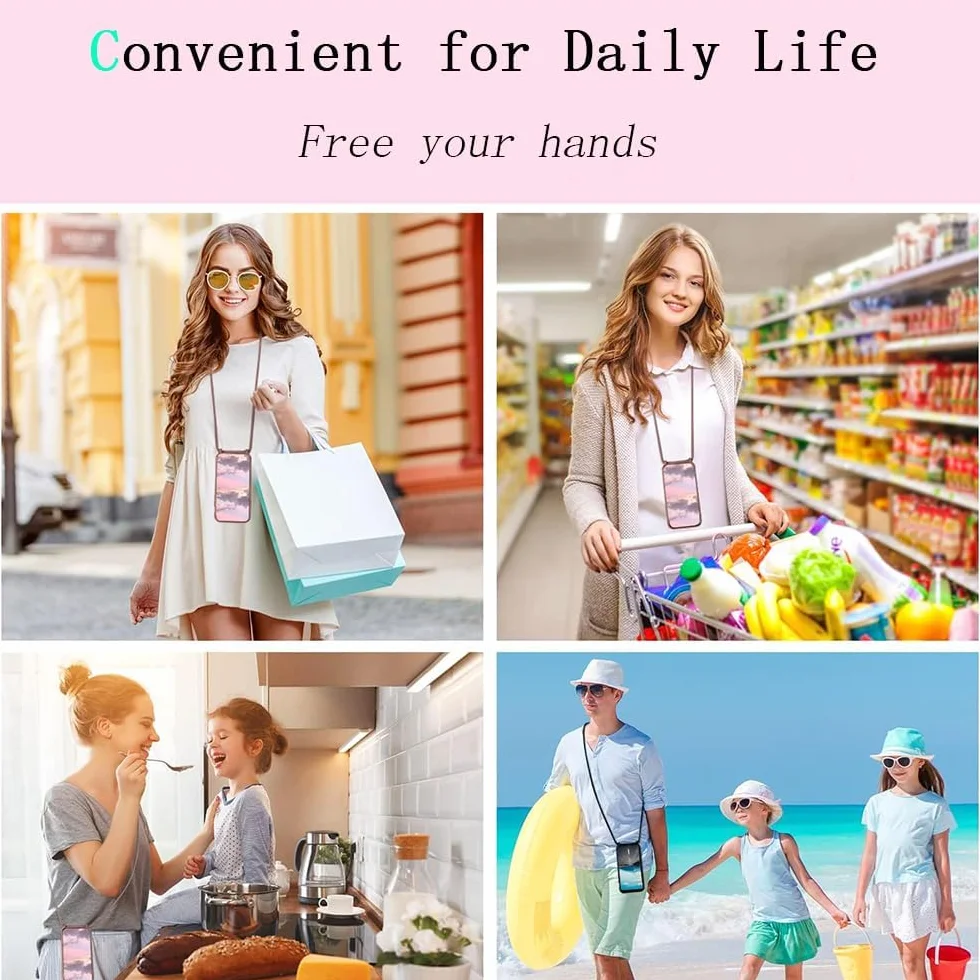 CaseLover Etui ze sznurkiem do Samsung Galaxy S26 Ultra etui na telefon komórkowy z silikonową liną etui w kształcie serca z regulowanym łańcuszkiem na telefon, ciemnoniebieskie