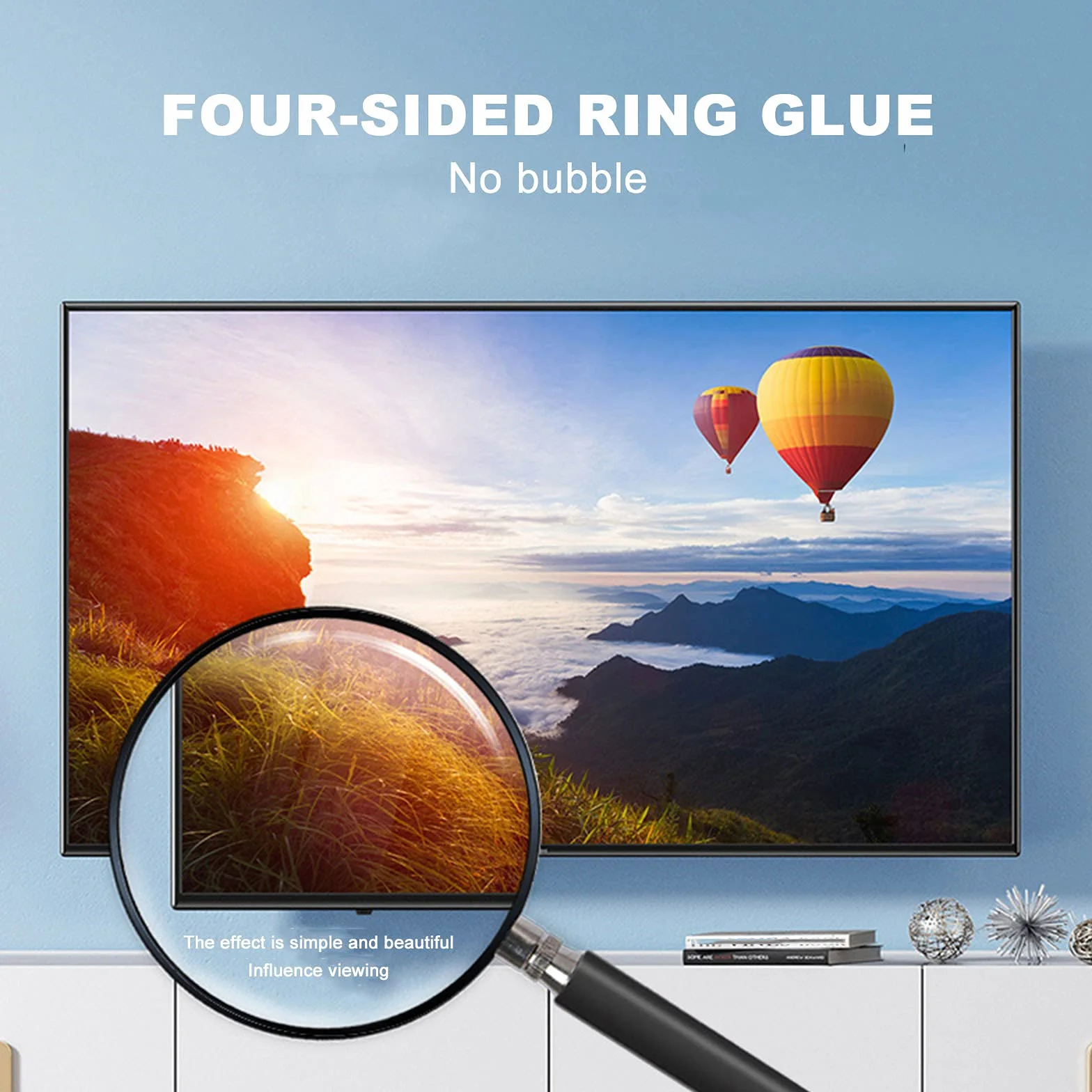 Matowa folia przeciwodblaskowa anty-niebieskie światło folia ochronna na ekran telewizora monitor niebieskie światło filtr łagodzi zmęczenie oczu dla ostre, Sony, Samsung, Hisense, LG,55" (1221 * 689)