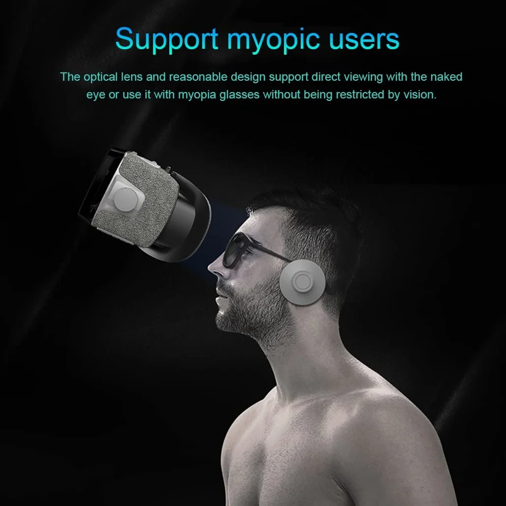 Okulary VR, zestaw słuchawkowy z wirtualnej rzeczywistości, zestawy słuchawkowe VR obsługują Android i IOS, połączenie Bluetooth dla iPhone 13 Pro Max/13 Pro 13/12/11, do Samsung Galaxy S21, Huawei, Xiaomi (Kolor: B, rozmiar: Ios )