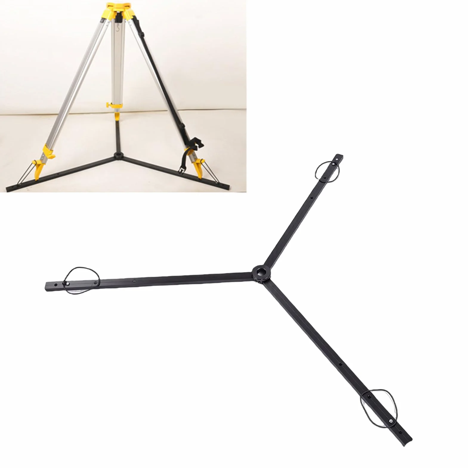 SIXRUN Aluminiowy Stabilizator Statywu, Składana Prowadnica Podłogowa Stabilizatora Statywu z Anodowanymi Nogami, Rozmiar Po ZłOżeniu 60 Cm, Podpórka Pod Stopy Typu O Loop do Sprzętu Fotograficznego i