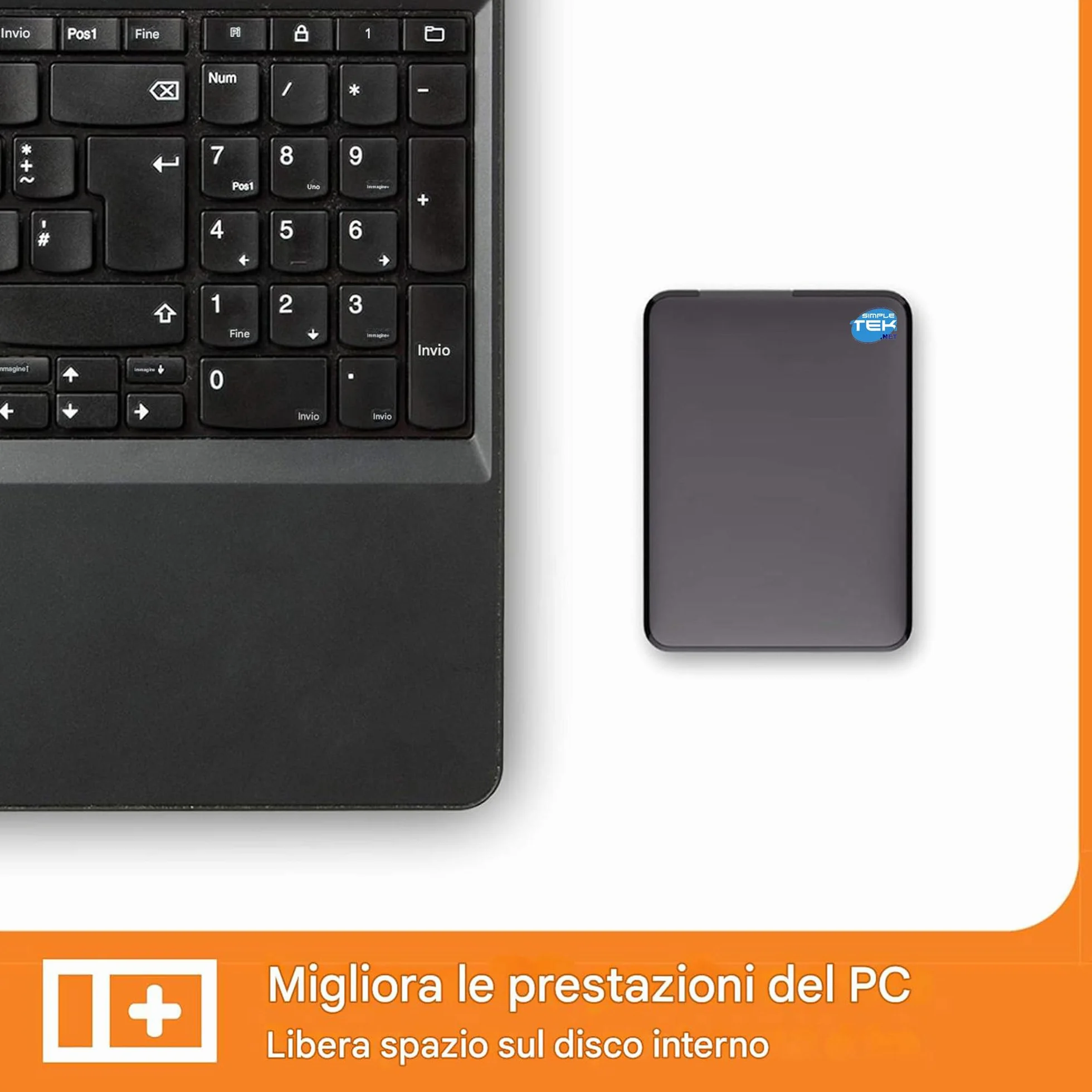 SIMPLETEK Przenośny zewnętrzny dysk twardy 750 GB USB 3.0 — przenośny dysk zapasowy, czarny, 5 GB/sek., plug-and-play