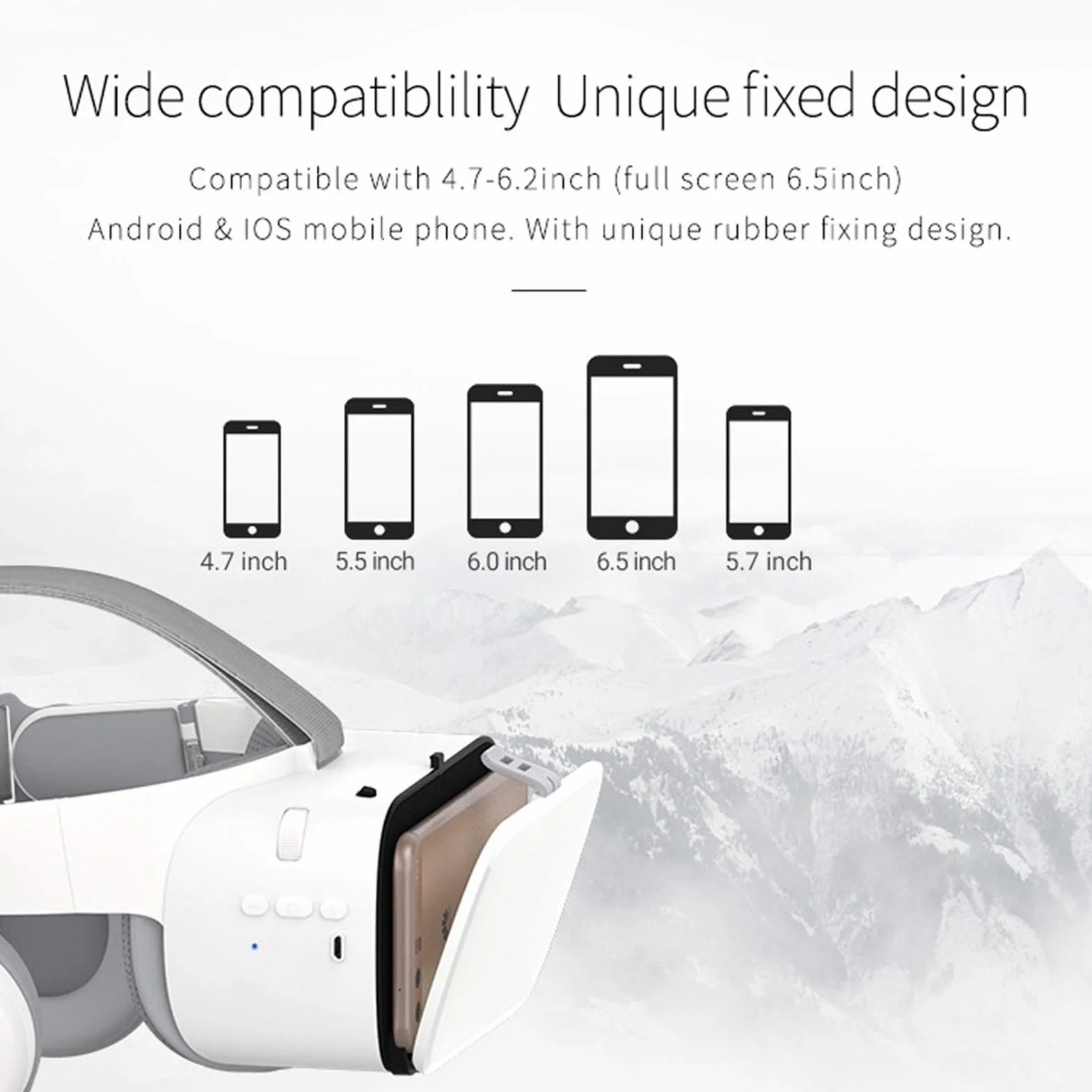 VR Zestaw słuchawkowy, 3D Wirtualna rzeczywistość Bezprzewodowe okulary Bluetooth Goggles z pilotem, najlepszą grą mobilną 360 filmami, z miękkimi i wygodnymi okularami 3D VR