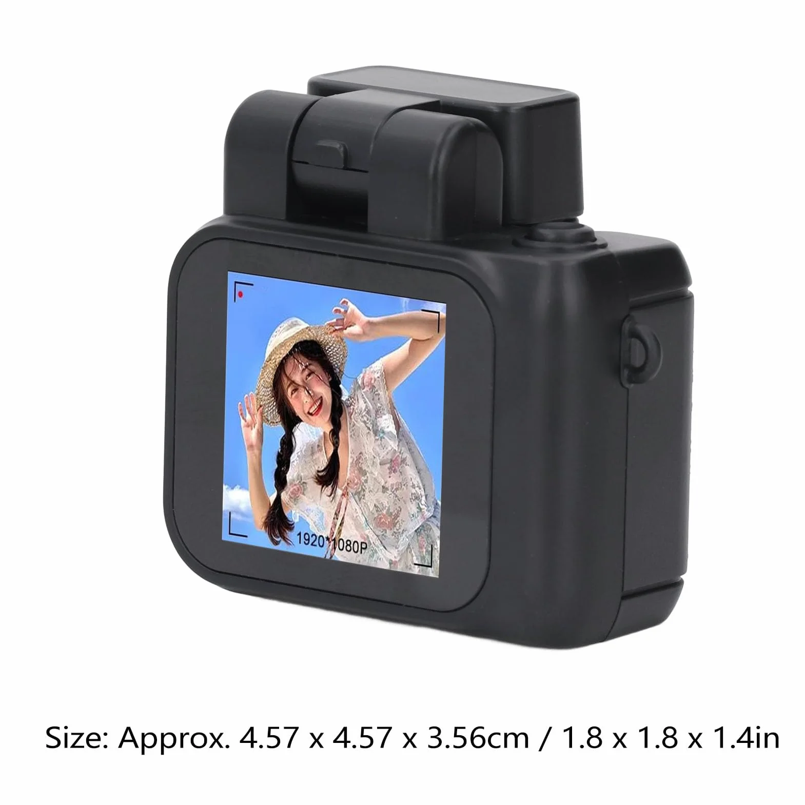 Mikrokamera Cyfrowa CCD, 2MP 1080P Minikamera Cyfrowa Rozdzielczość 3760x2128, 160° Szeroki Kąt, Kompaktowa Przenośna Kamera na Klucze (128G Mała karta pamięci)