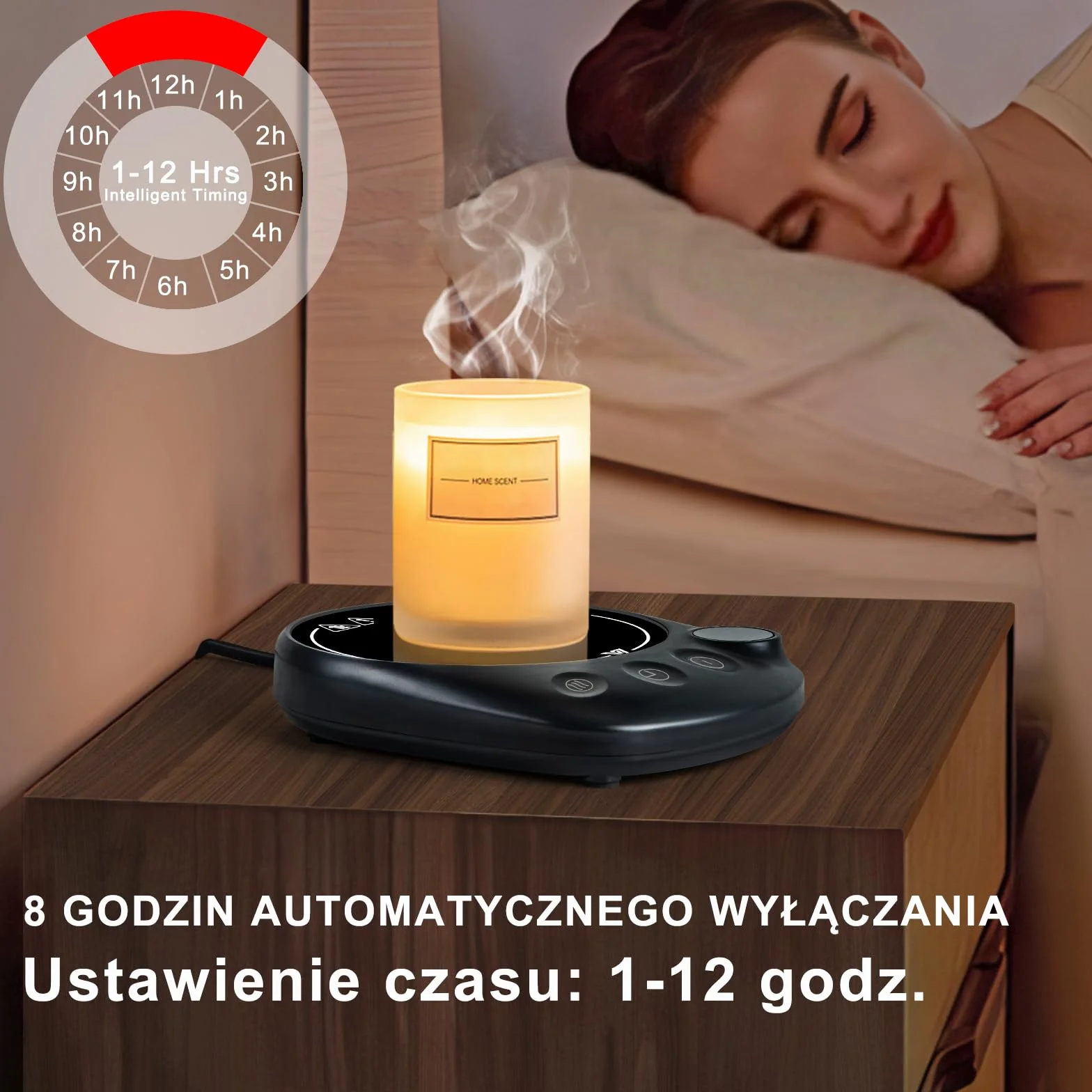 Podgrzewacz do filiżanek kawy 4 regulowane temperatury 131-185°F z timerem 1-12H