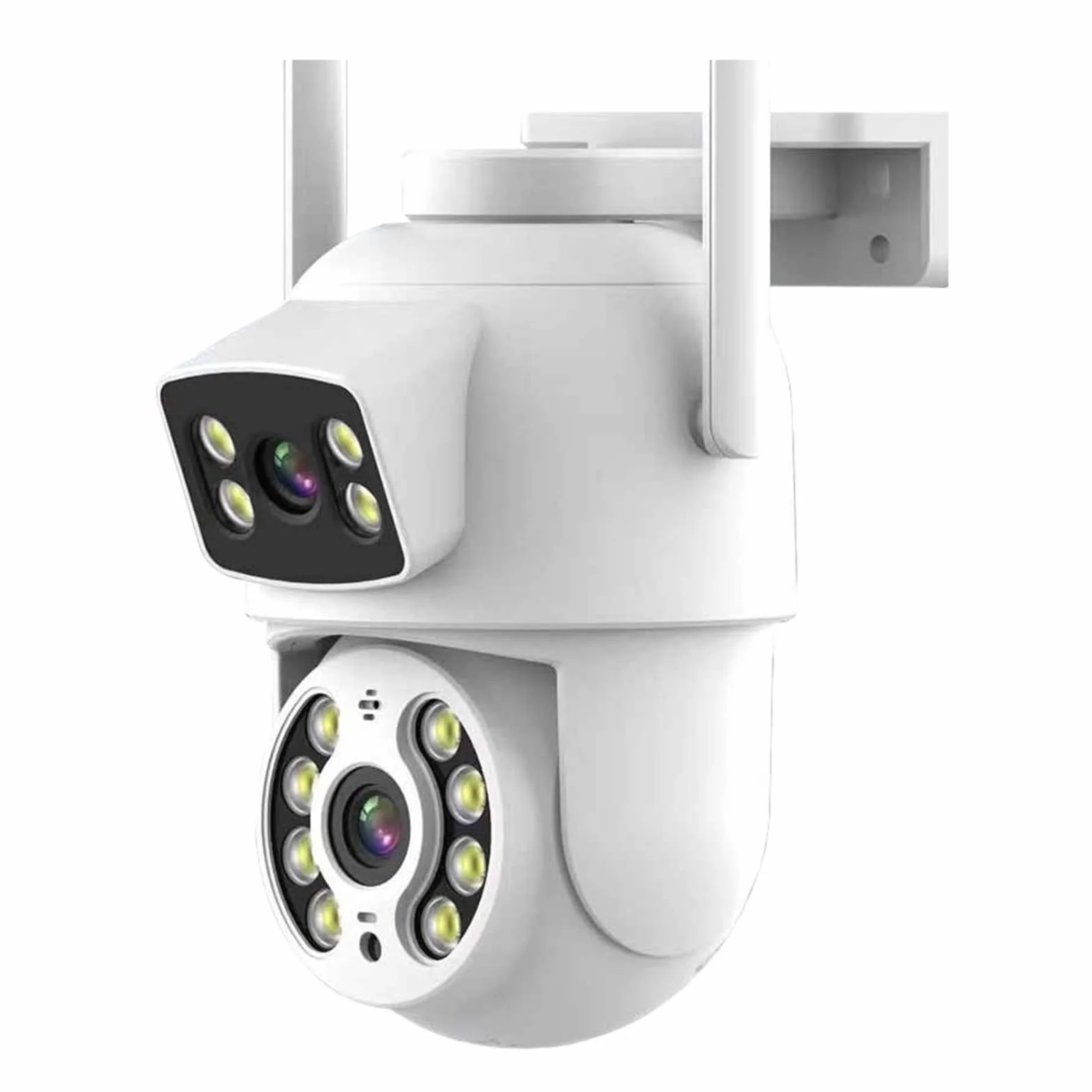 Zewnętrzna bezprzewodowa kamera IP 6MP z podwójnym obiektywem WiFi, monitoring CCTV, bezpieczeństwo domowe, wykrywanie osób, podwójny ekran(Add 64G)