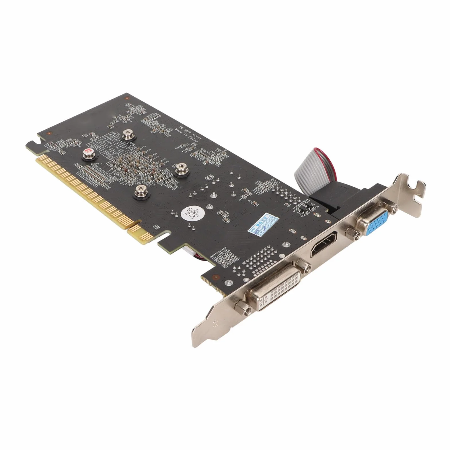 Karta Graficzna GT730 4G DDR3 128bit, Karta Graficzna do Gier Stacjonarnych z Wyjściem DVI VGA HDMI, PCI Express 2.0 X16, z Wentylatorem Chłodzącym