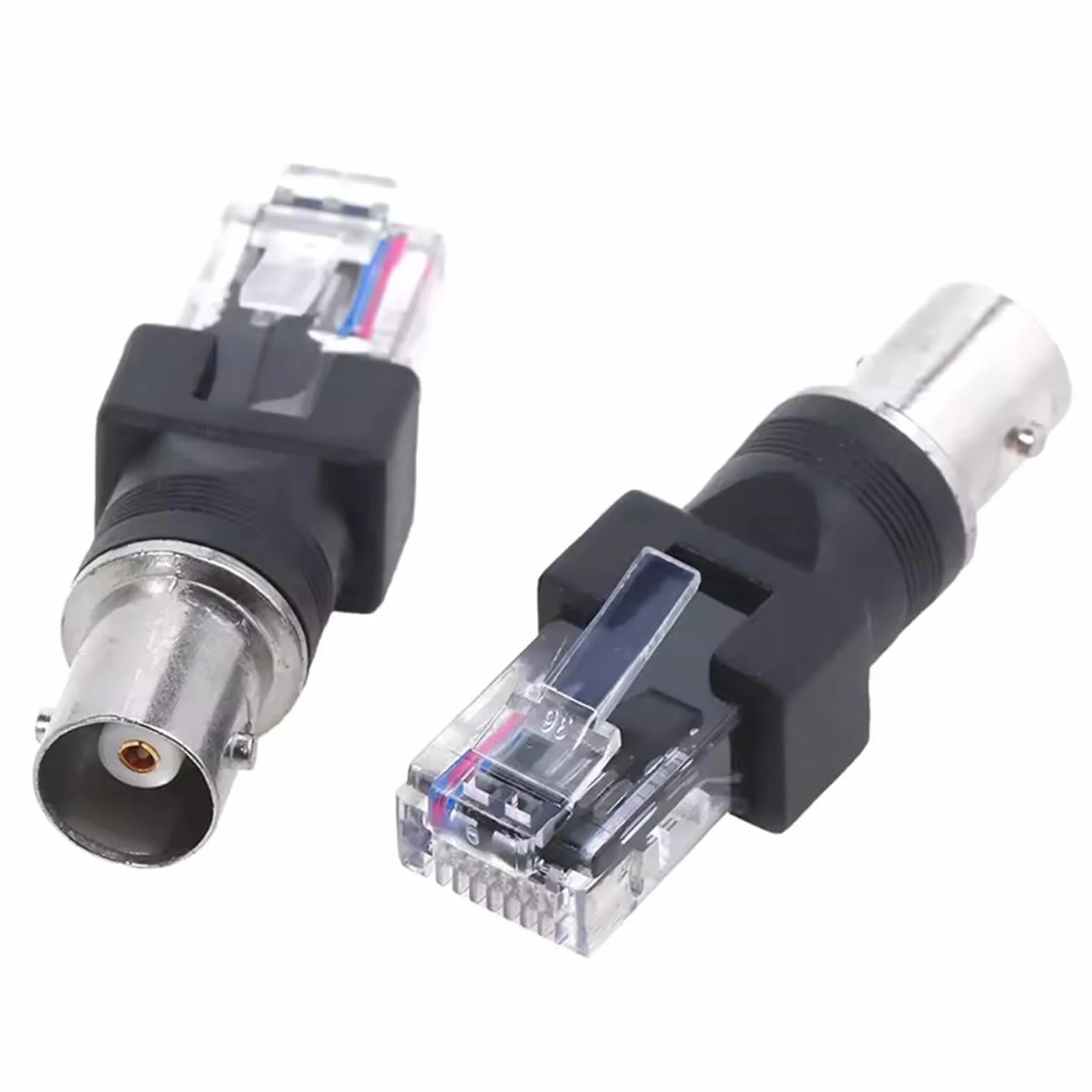 Konwerter RF na RJ45, adapter koncentryczny na Ethernet, gniazdo RF na wtyk RJ45