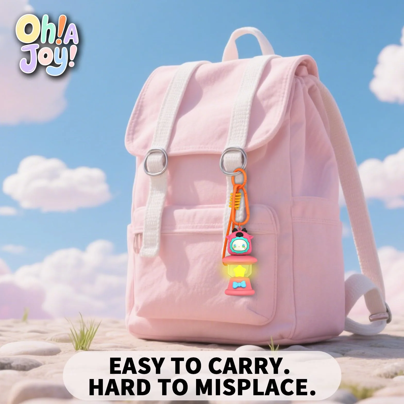 OAJ do etui AirTag, uroczy brelok ze zwierzętami, świecący w ciemności, kompatybilny z etui Air Tag z karabińczykiem i podwórkiem (jeleń)