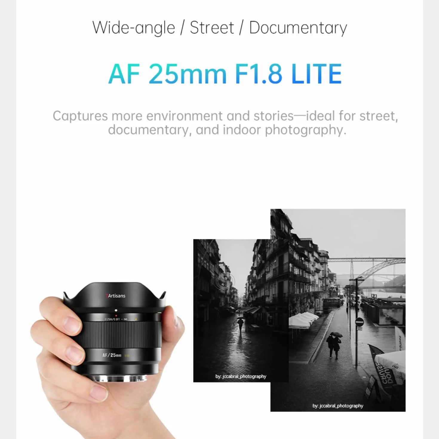 7artisans Obiektyw AF 25 mm F1.8 do Sony E (APS-C) – lekki obiektyw szerokokątny z STM-AF, bagnetem metalowym i F1.8 do A6700, A6400, ZV-E10 i innych (E-Mount)