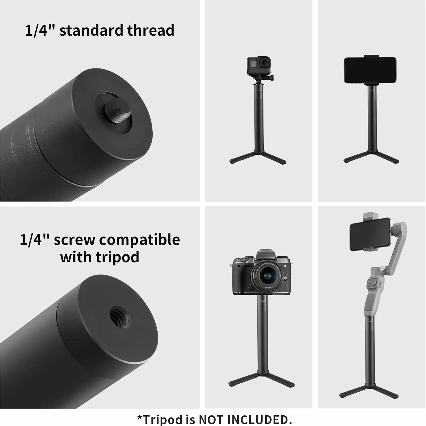 Przedłużacz gimbala 29-calowy regulowany do DJI OM 5 4 SE 3 Hohem iSteady X X2 Mobile Plus Smooth 5S 5 Q4 Q3 GoPro Vlog Pocket Go 2 EVO Action Camera ZHIYUN