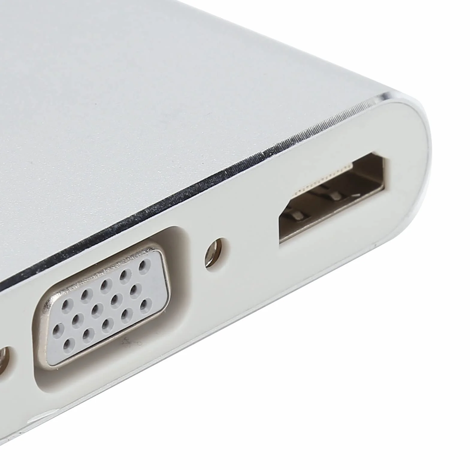 Przejściówka VGA na HDMI Konwerter 4K Biały szary