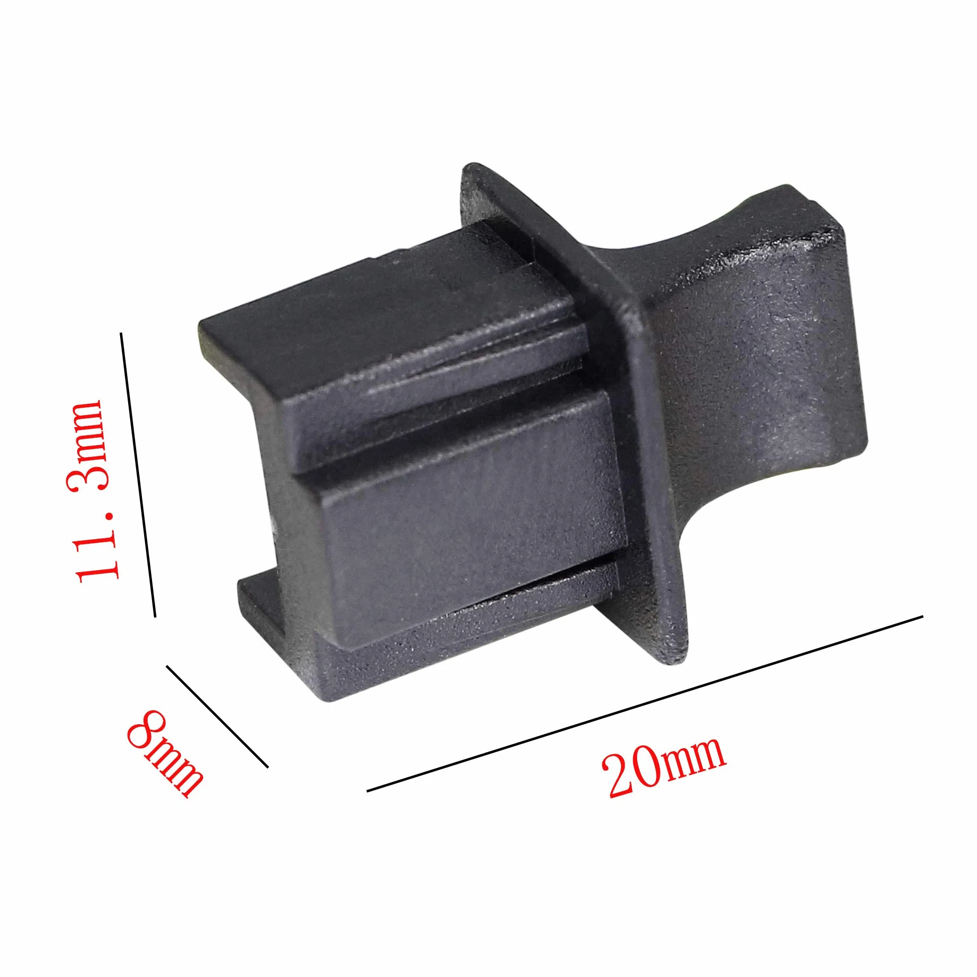 FENGQLONG Osłona przeciwpyłowa RJ45 Port koncentratora Ethernet 50 szt. czarna