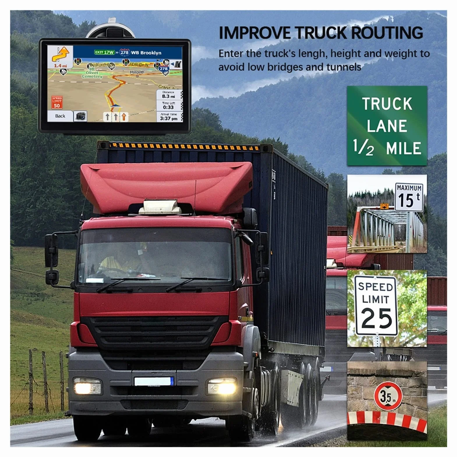 Nawigacja samochodowa GPS, 7. "HD. Samochód GPS. Nawigacja Fm. Kompatybilna z Bluetooth najnowsza ekran dotykowy mapa 8g 256m. System nawigacji Rv. Pojazd samochodowy ciężarówki Do samochodów ciężarow