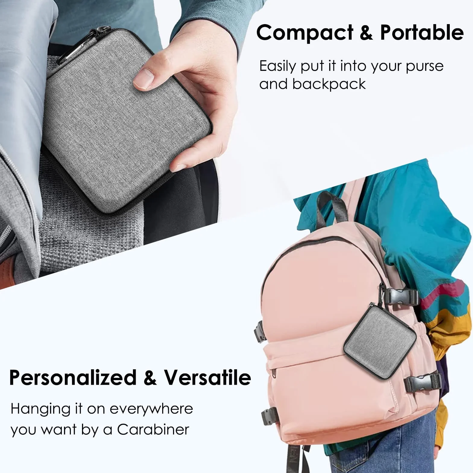 FINPAC Twarde etui na ładowarkę MacBook, mała torba organizująca na elektronikę do zasilacza MacBook, przenośna saszetka podróżna do przechowywania akcesoriów do laptopa, Magic Mouse, napędów USB