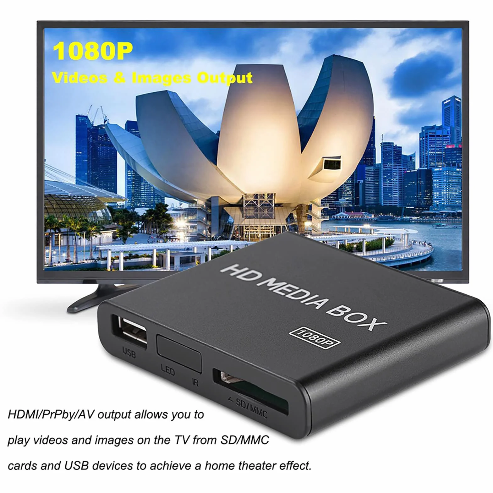 Mini Box Full HD 1080p Odtwarzacz Multimedialny mediaplayer hdmi Szeroka Kompatybilno??, Doskona?e Dekodowanie, Pi?kny Wygl?d, Wtyczka Europejska dla Telewizora Streamingklienter