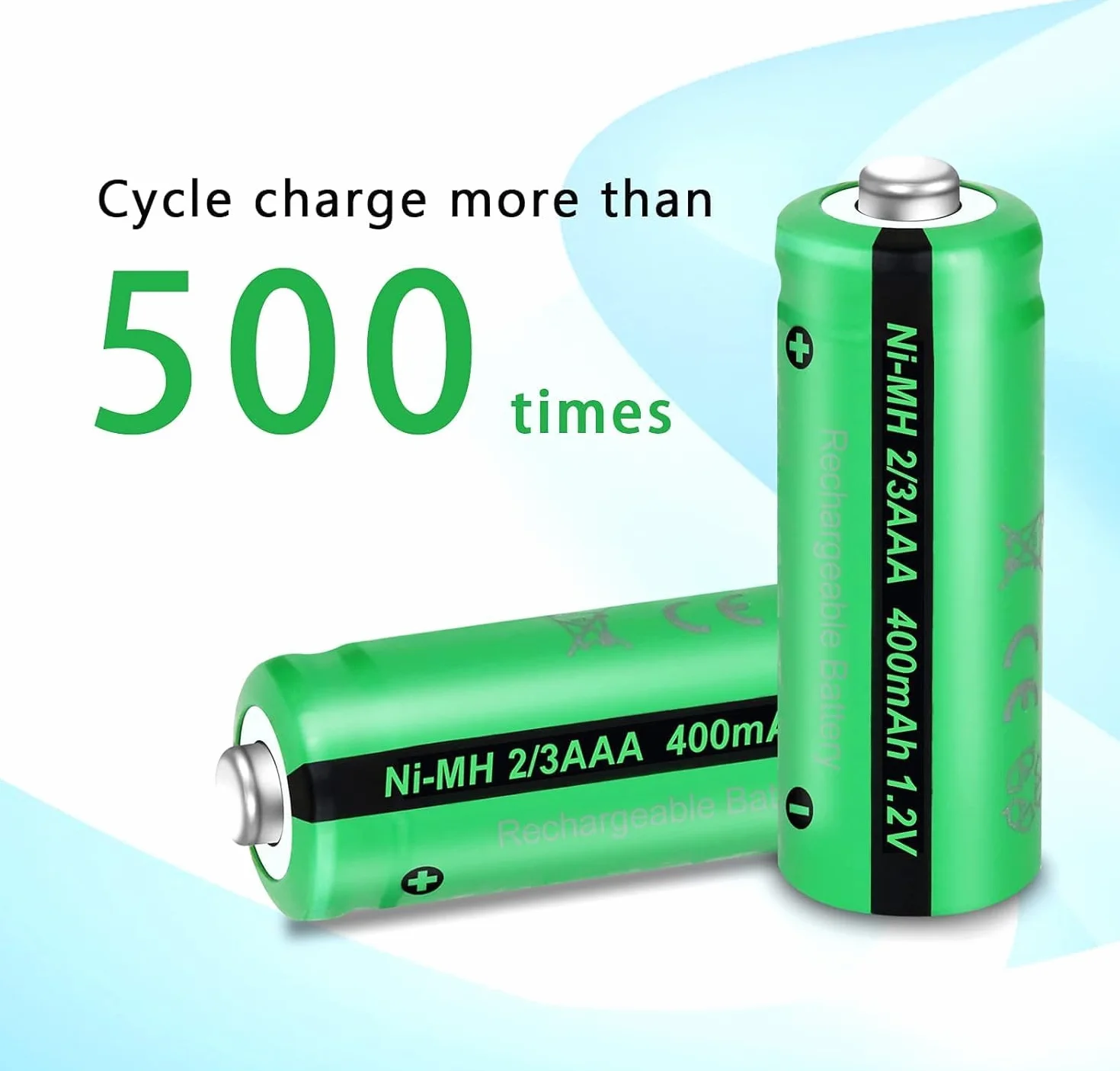 Akumulatory solarne NIMH, 2/3AAA, 1,2 V, 400 mAh, do oświetlenia ogrodowego, oświetlenia dekoracyjnego, 12 opakowań, PKCELL