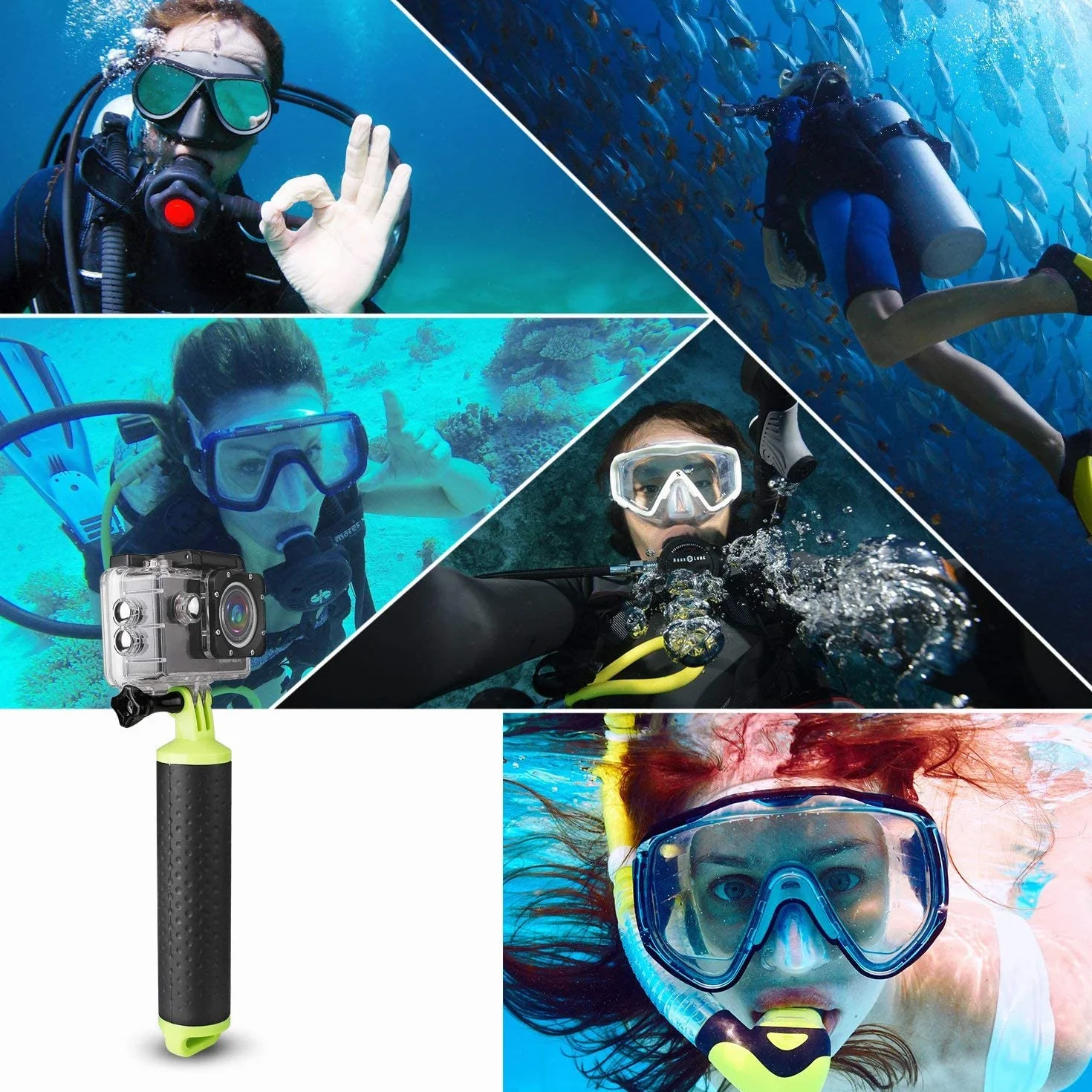 WOLFANG Pływający Uchwyt Boi Wodoodporny Monopod Ręczny Kij do Selfie do Kamery Akcji