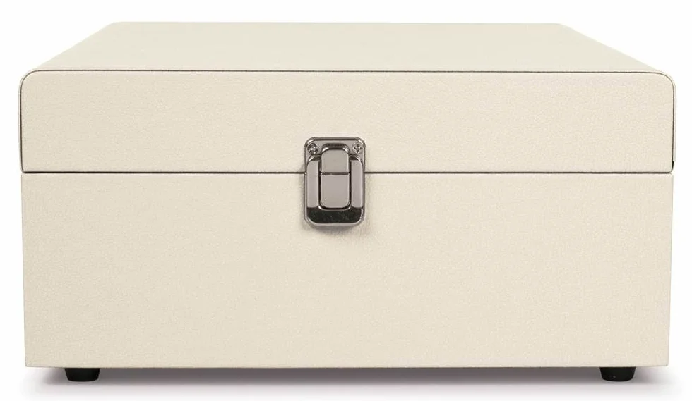 Crosley Voyager gramofon z 2 głośnikami, Bluetooth In&Out i AUX - 3-biegowy odtwarzacz Vintage - do płyt winylowych o przekątnej 7", 10" i 12", przenośny z wbudowaną obudową (Duna)