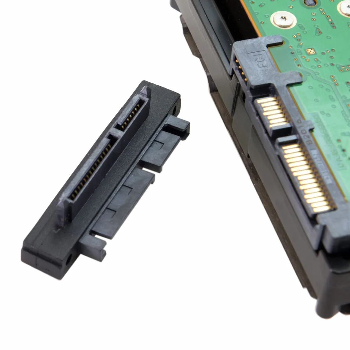 CY 90 stopni w dół kątowy SATA 22Pin 7+15 męski na SATA 22P żeński adapter konwertera przedłużającego