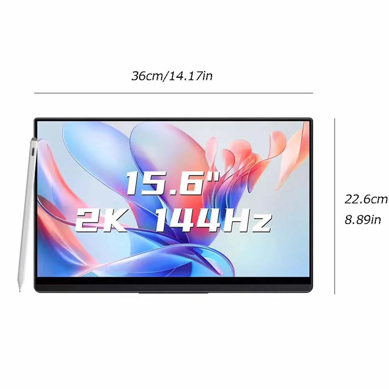 Monitor przenośny 15.6-calowy ekran zewnętrzny telefonu komórkowego IPS 2K 144HZ Wielofunkcyjny ekran dotykowy Dodatkowy ekran laptopa Monitor maszyny do gier Monitor zewnętrzny