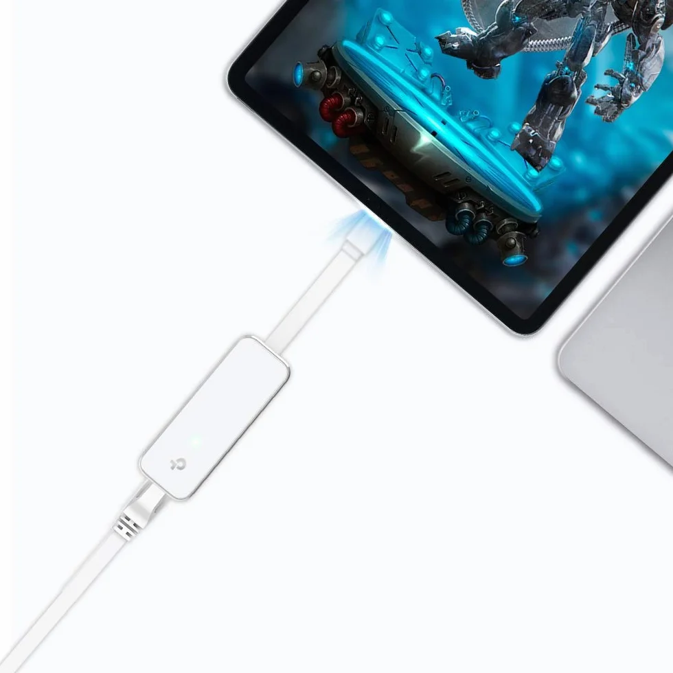 TP-Link UE300C – Adapter USB-C do Gigabit Ethernet (1000 Mb/s), kompatybilny z Windows, macOS, Android, Plug & Play, idealny do laptopów bez portu LAN