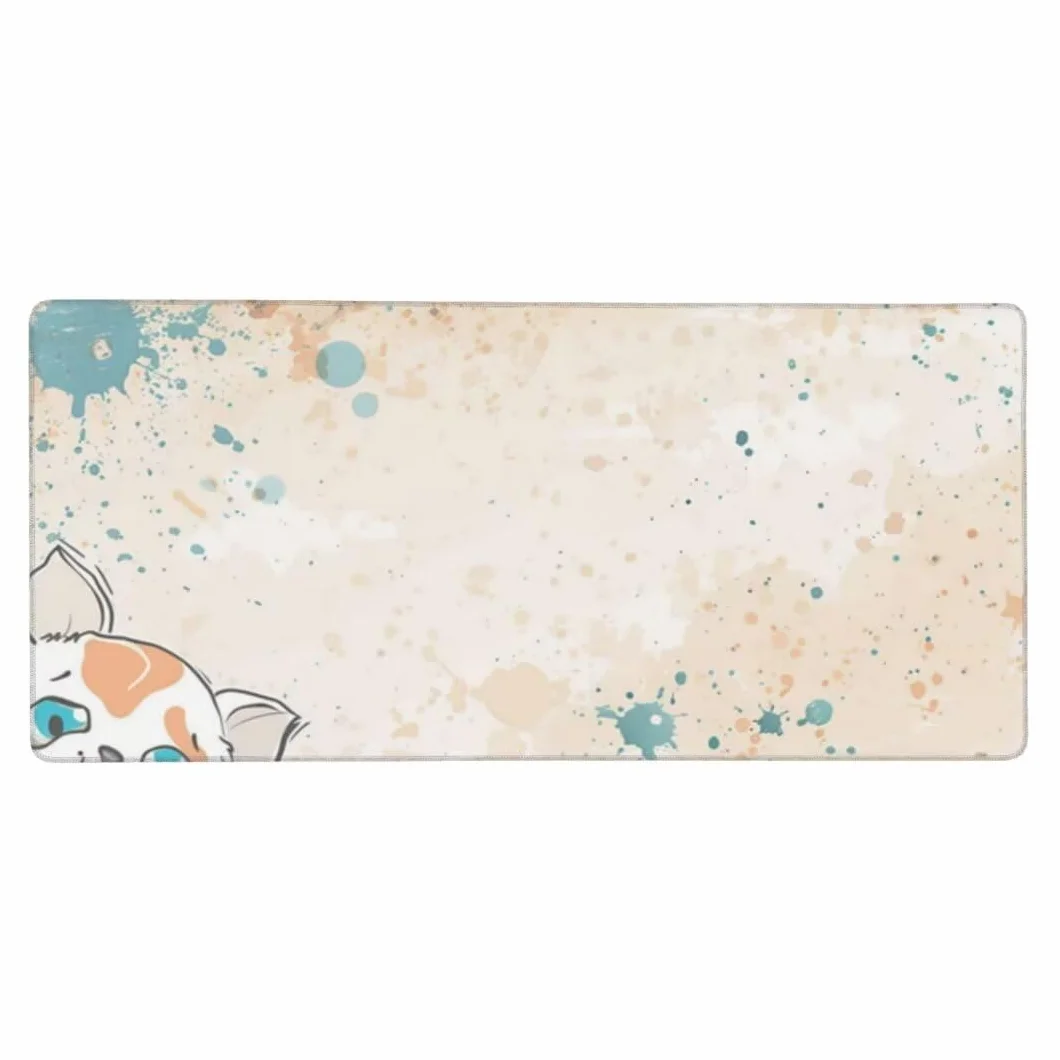 Podkładka pod mysz do gier retro, podkładka pod mysz pies, mata na biurko, wodoodporna podkładka pod mysz, 150 x 80 cm, poprawia prędkość, teksturowana, odporna na zużycie, z przeszytymi krawędziami,