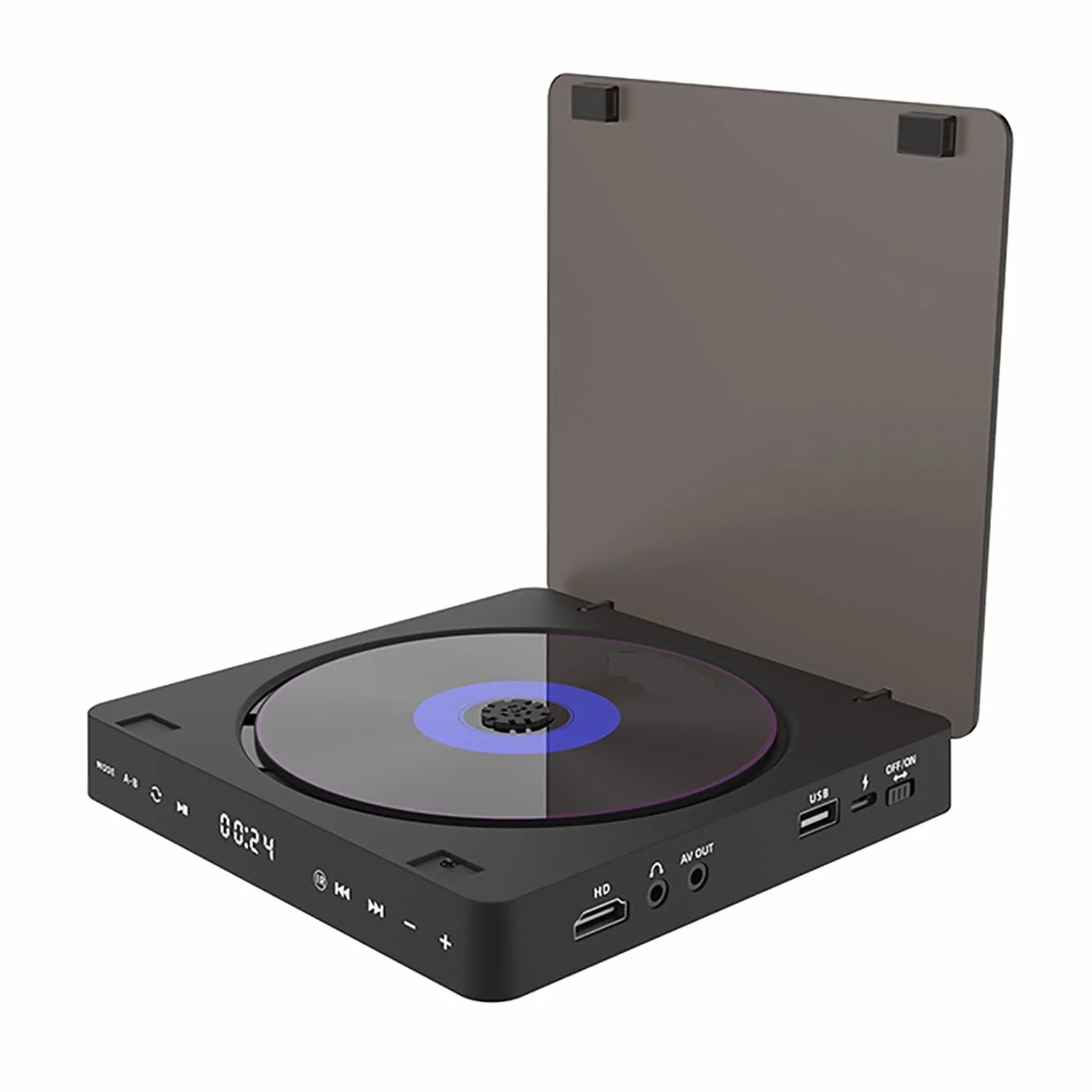 Przenośny odtwarzacz DVD, Przenośny odtwarzacz Odtwarzacze DVD Rozdzielczość 1080p Full-HD Odtwarzacz domowy Port USB Smukła konstrukcja Wielofunkcyjny do domu,for Home,Car
